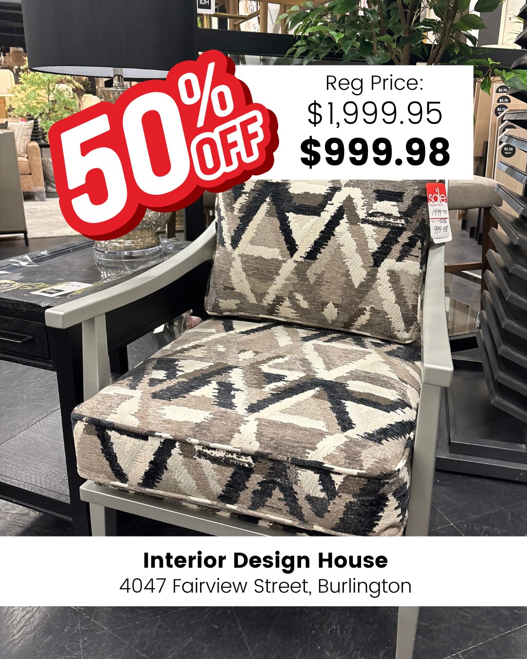 š£ BIG UPHOLSTERY SALE ON NOW! š£
Save up to 70% on select sofas, ottomans, sectionals and armchairs.
š4047 Fairview Street, Burlington
šwww.interiordesignhouse.com