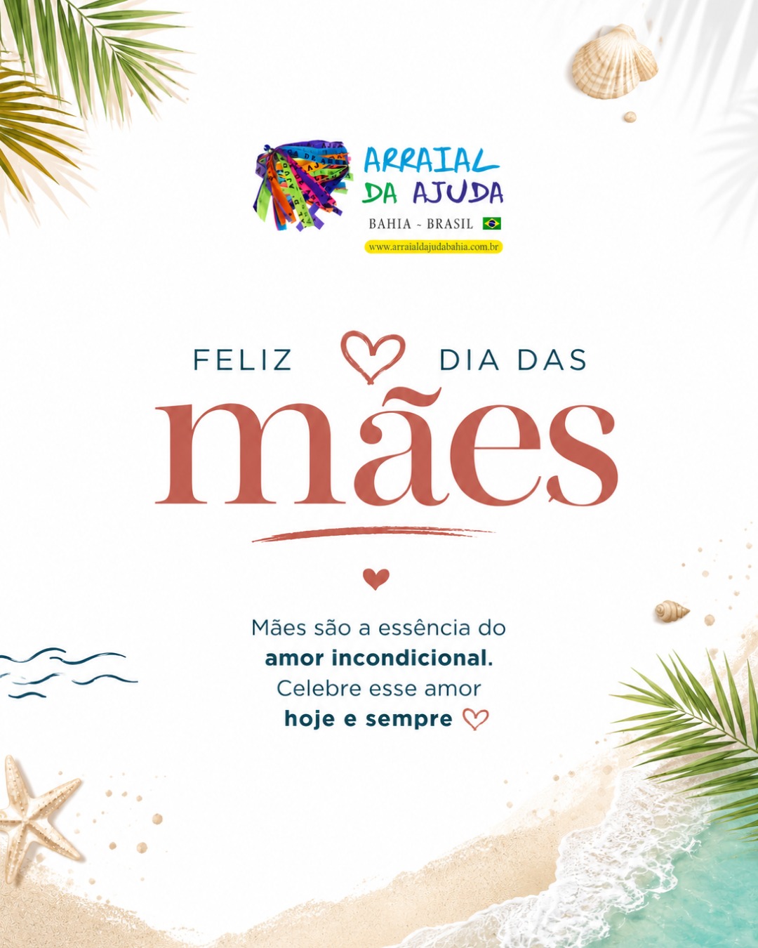 Mãe é amor que acolhe, ensina e transforma cada momento em uma lembrança especial. 💖🌴
Neste Dia das Mães, celebramos todas as mulheres que fazem da vida um lugar mais leve, cheio de carinho e amor incondicional. ✨🌺
Feliz Dia das Mães! 💐
#DiaDasMães #FelizDiaDasMães #ArraialDAjuda #BahiaBrasil #AmorIncondicional #10demaio
