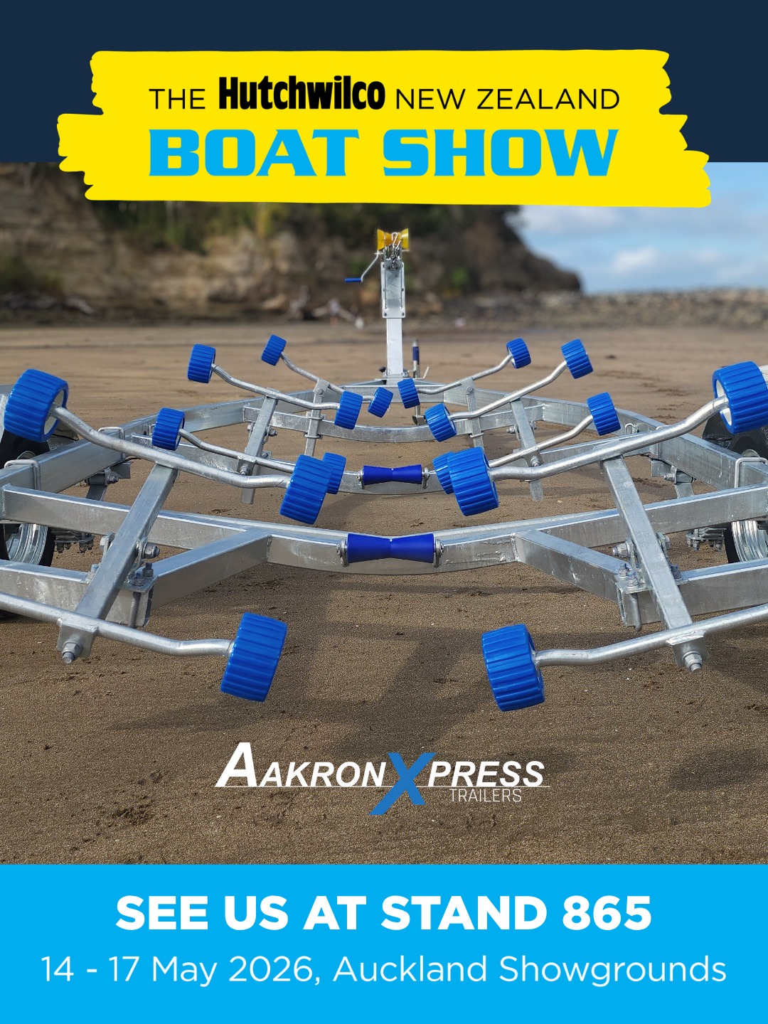 We’re officially locked in for the Hutchwilco New Zealand Boat Show 2026
📍 Find Aakron Xpress at Stand 865
Come check out our range of boat trailers, including the Affordable and NZM Series — plus a first look at something new
Built for Kiwi boaters and NZ conditions.
Whether you’re upgrading, downsizing, or setting up a new boat, come have a chat with the team and see the trailers in person.
📅 14–17 May 2026
🕙 Thurs–Sat: 10am–6pm
🕔 Sunday: 10am–5pm
📍 Auckland Showgrounds
217 Green Lane West, Epsom, Auckland 1051
See you there 👋
#HutchwilcoBoatShow #BoatShowNZ #AucklandEvents #BoatTrailersNZ #BoatTrailer #NZBoating #FishingNZ #KiwiBoating #AucklandBoatShow #TrailerExperts #AakronXpress