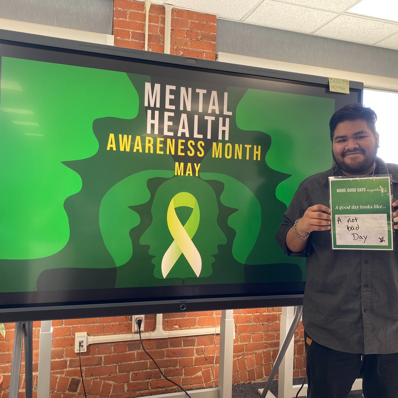 At our Mental Health Month Kickoff Meet & Greet, we asked everyone what a "good day" looks like for them! Let’s have more good days, together. 💚
#MHM #nationalpreventionweek #MHM2026 #mentalhealthawareness #MoreGoodDaysTogether
