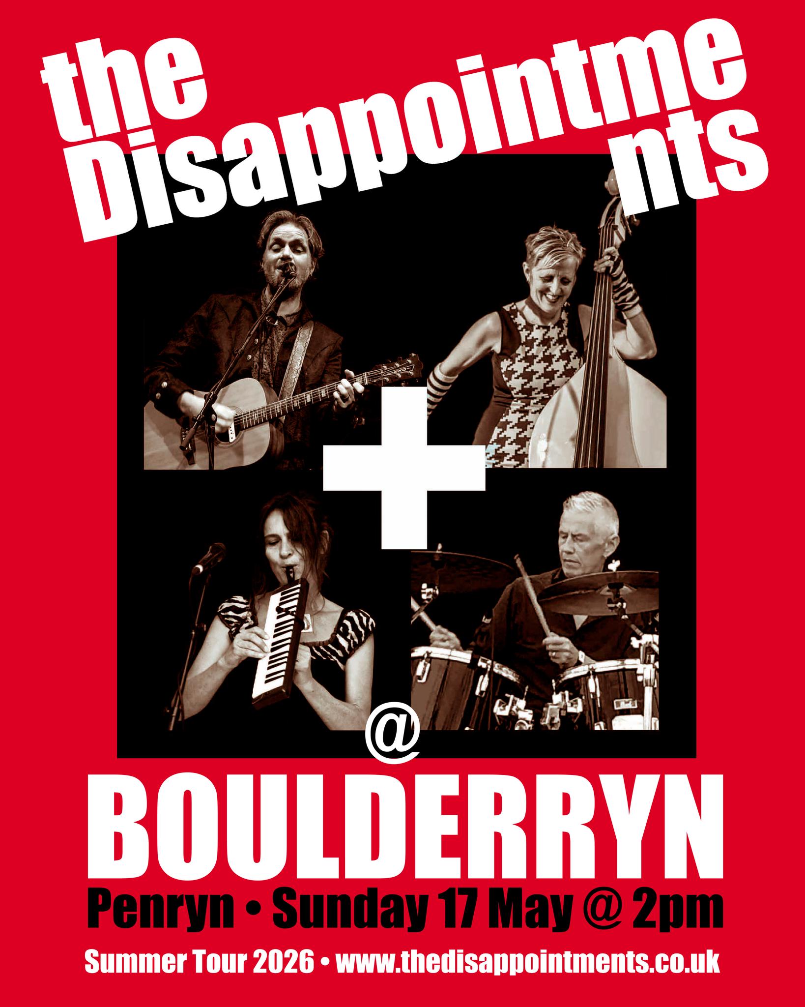 Fancy an afternoon gig? BoulderRyn in Penryn is a cool climbing venue on Kernick Road, Penryn. Pop in when you do your Asda shop! It'll be groovy and chilled. 🧡🧡🧡🧡
what3word: ///love.slot.trying @boulderryn #thedisappointments #cornishgigguide #whatsonfalmouth