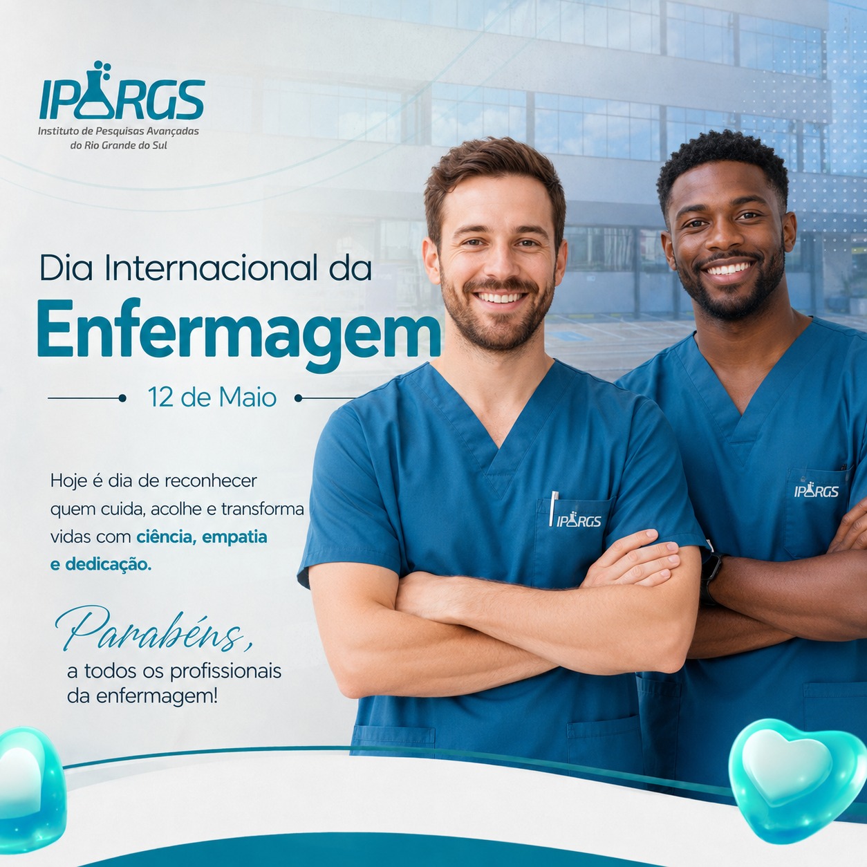 Neste Dia Internacional da Enfermagem, o IPARGS presta sua homenagem a todos os profissionais que dedicam suas vidas ao cuidado, à empatia e à promoção da saúde. 💙🩺
A enfermagem é uma das bases mais importantes da área da saúde. São profissionais que acolhem, orientam, monitoram, pesquisam, previnem e estão presentes nos momentos mais desafiadores da vida de milhares de pessoas, sempre com competência, humanidade e dedicação.
Nos atendimentos, nos hospitais, nos centros de pesquisa e em cada cuidado prestado, a enfermagem faz a diferença todos os dias, contribuindo diretamente para a qualidade de vida, a segurança dos pacientes e o avanço da ciência.
O IPARGS reconhece e valoriza o trabalho desses profissionais essenciais, que transformam vidas através do conhecimento, do compromisso e do cuidado com o próximo.
👏 Parabéns a todos os profissionais da enfermagem pelo seu dia!
#DiaInternacionalDaEnfermagem #Enfermagem #Saúde #IPARGS #Cuidado #ProfissionaisDaSaúde #PesquisaClínica #Dedicação #Humanização #CiênciaEDedicação