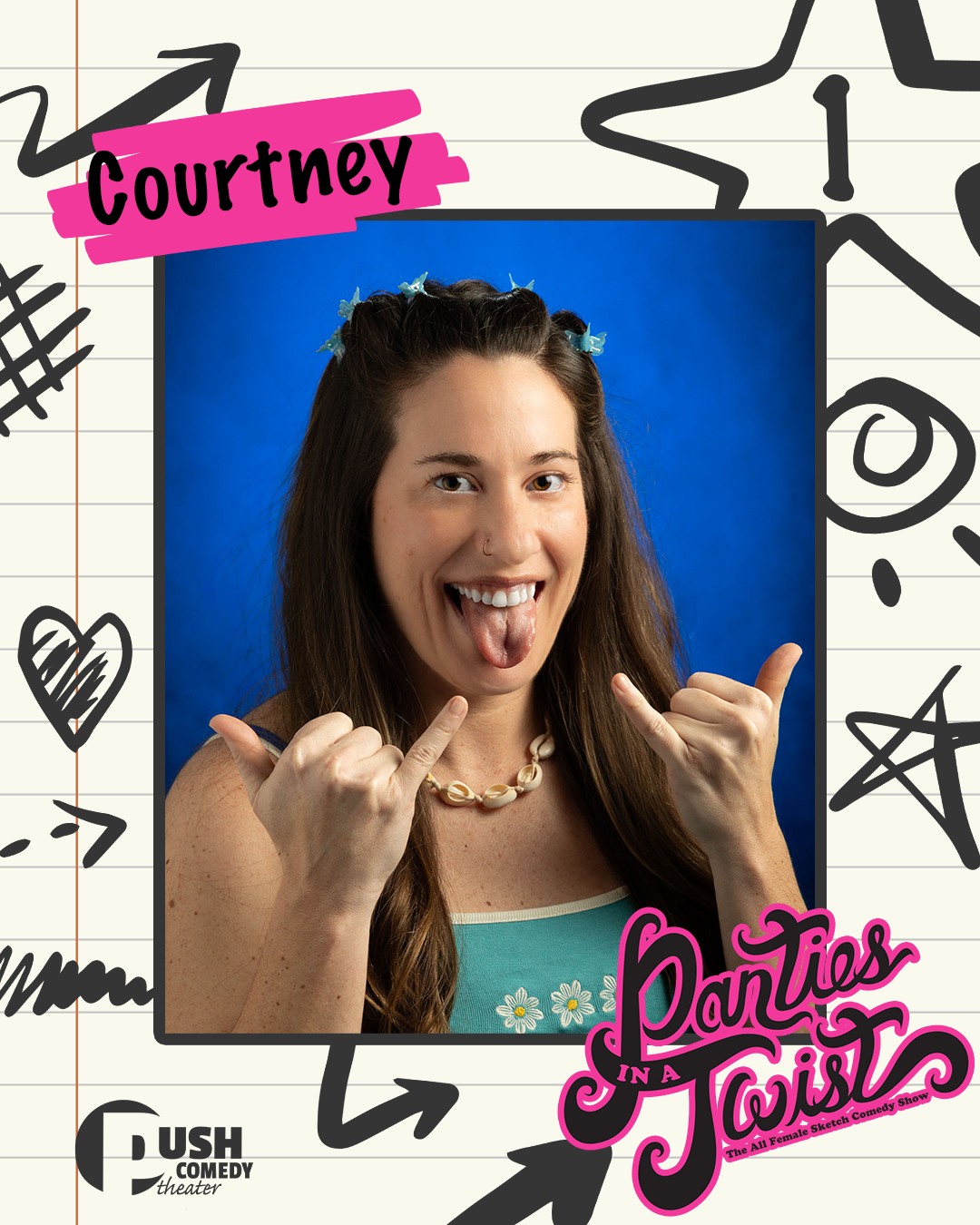 ✨ CAST SPOTLIGHT: COURTNEY ✨
Interests at 13 included: Surfing. Soccer. Sun-In. Alias AND Survivor??
Courtney was booked and busy at 13 and honestly… not much has changed 😭
This year marks her PIAT debut, and she’s stepping into a cast she describes as smart, funny, talented, and insanely creative (she’s right).
“13-year-old me would be so stoked I live the life I do now.”
We LOVE that for her 👏🏽
She’s especially hyped for the musical numbers (and she said it twice, so you know it’s real), so if you like big energy moments, don’t miss her.
She’d add hobby horsing to the Olympics, so just know she’s bringing a very specific kind of chaos to this stage 🐎😂
Panties in a Twist is turning 13!
📍 Historic Wells Theater
📅 May 30 & 31
🎟️ Tickets at the link in our bio
Panties in a Twist is presented by @wendyschofermd
Thank you to our sponsors:
@thecollectivetattoo
@flow.massage.nfk
📸 Donald Campbell
#pushcomedytheater #neonfk #visitnorfolkva #piat13