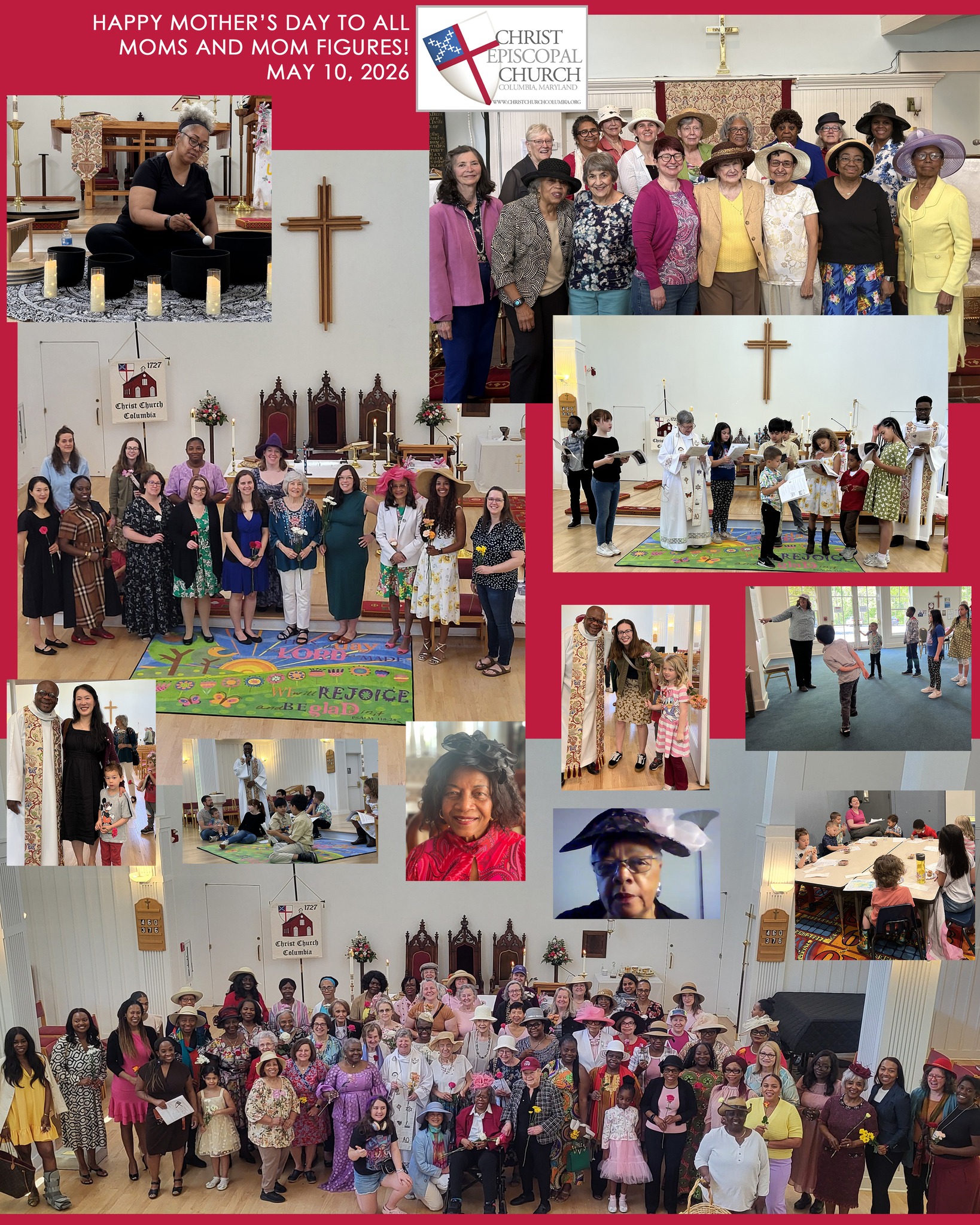 Part two of our Mother's Day week photo series brings us to the weekend, and on Saturday, the Center for Spiritual Nourishment celebrated mothers in all walks of life, exploring how we view God as a divine mother and how we celebrate those who have nurtured us. Then on Sunday, we celebrated mothers all morning long, recognizing that mothers come in more forms than we could possibly count, and whether by choice, by circumstance, or simply by pure, unconditional love, each of us has been deeply impacted by them. It goes without saying that we should celebrate mothers every day!
#mothersday #CelebrateMom #loveyourmom #episcomd #howardcounty #howardcountymd #ColumbiaMD #youarewelcome #YouAreWelcomeHere