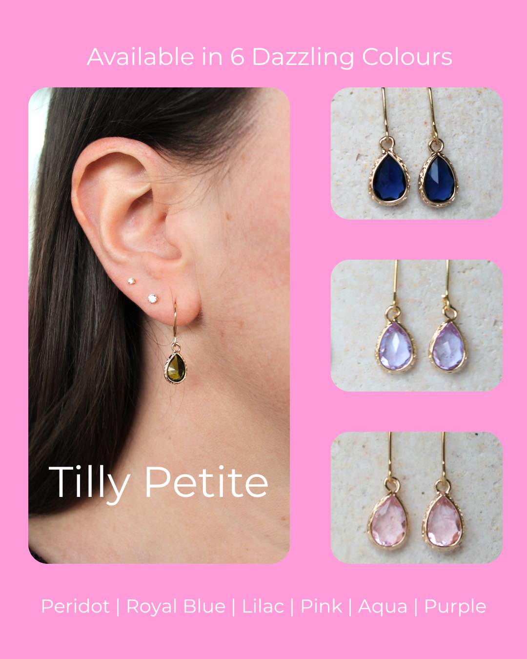 ✨These earrings are absolutely gorgeous!
They’ll take you from day to night effortlessly.
All 6 colours are available on our website now 🩷
https://www.jojoearrings.com/product-page/tilly-petite
#sparkle #stainlesssteel #waterproof #earrings #love