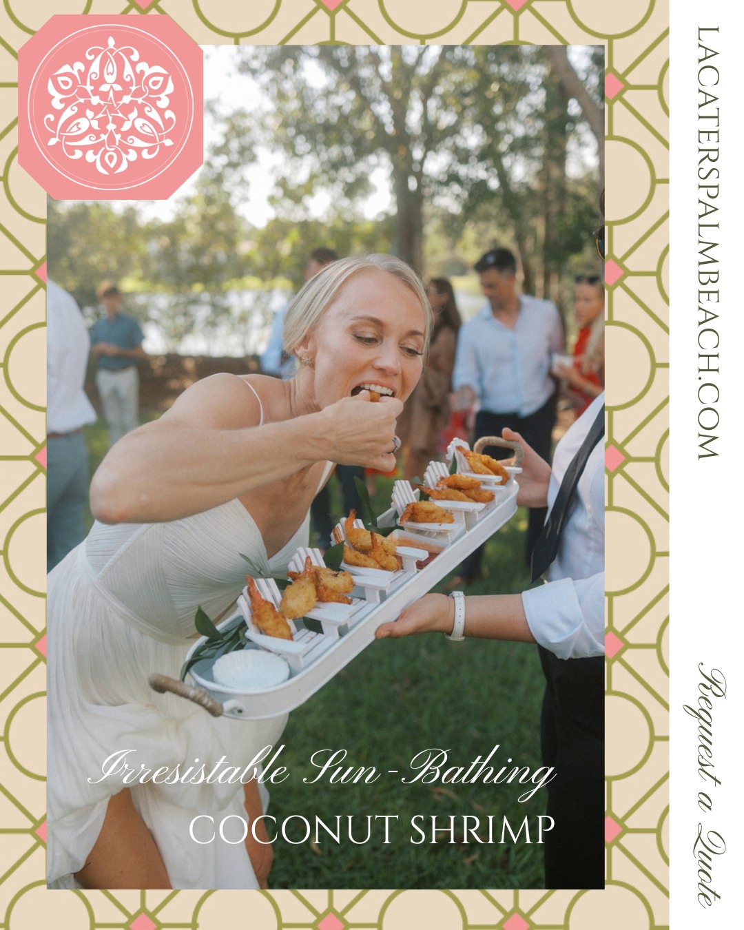 Our irresistible sun-bathing coconut shrimp are a fan favorite and so photogenic.
#coconutshrimp #weddingappetizers #palmbeachcaterer #palmbeachwedding @lironerelco 📸