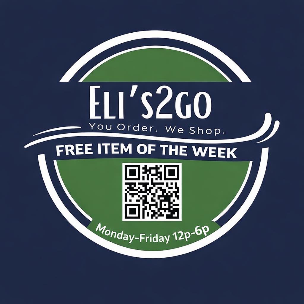 Good morning and Happy Monday! This week’s free item for our Eli’s 2 Go customers is a 4 pack of Hannaford toilet paper! Have a great week.