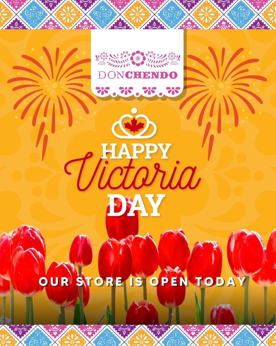 🇨🇦✨ Happy Victoria Day!
Celebrate the long weekend with your favorite Mexican flavors from Don Chendo 🌮🔥
📢 We’re open regular hours, see you in-store!
.
.
.
.
#DonChendo #VictoriaDay #LongWeekend #BurnabyEats #ShopMexican #MexicanFlavors #FoodieCanada #OpenForYou #TasteOfMexico #WeekendVibes #DonChendoMP #HappyVictoriaDay #YVR #Holiday #MexicanosEnVancouver #MexicanosEnCanada #OpenToday #MexicanSupplier