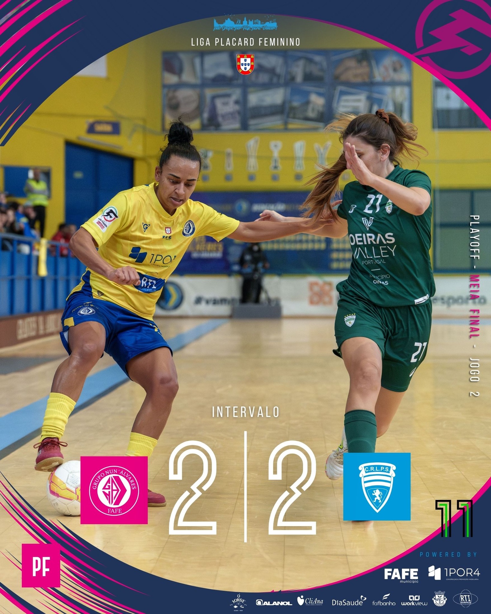 Intervalo ⏸️ #GNALPS
Nun’ Álvares 2-2 Leões Porto Salvo
#peloGRUPOporFAFEparaVENCER