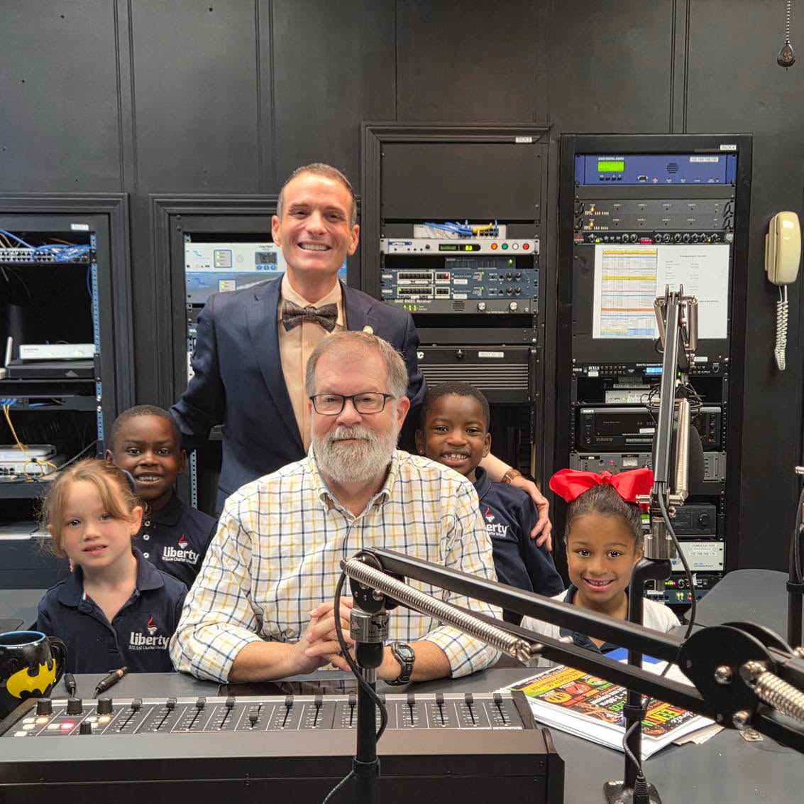 Today on the Good Morning Sumter, Radio Show on Z95.5, Derek welcomed Executive Director Dr. Trevor Ivey & and four of our outstanding Primary Academy Eagle Ambassadors: Kaiden, Jaiden, Aubrey, and Kaylyn, Class of 2037! The scholars did an exceptional job demonstrating their soft skills as they confidently introduced themselves and represented Liberty STEAM Charter School with excellence.
During the interview, they shared their top three favorite things about Liberty, affirmed our core values, gave heartfelt shoutouts to those who have positively impacted them, reflected on what they learned this year from their PATH partners, and expressed excitement about attending the Elementary Academy this fall.
To sum up their Liberty experience in one word, our scholars described Liberty STEAM Charter School as AWESOME, fun, and engaging! We are so proud of these young leaders for representing our school community with confidence, joy, and excellence.
#DifferenceMakers #EagleAmbassadors