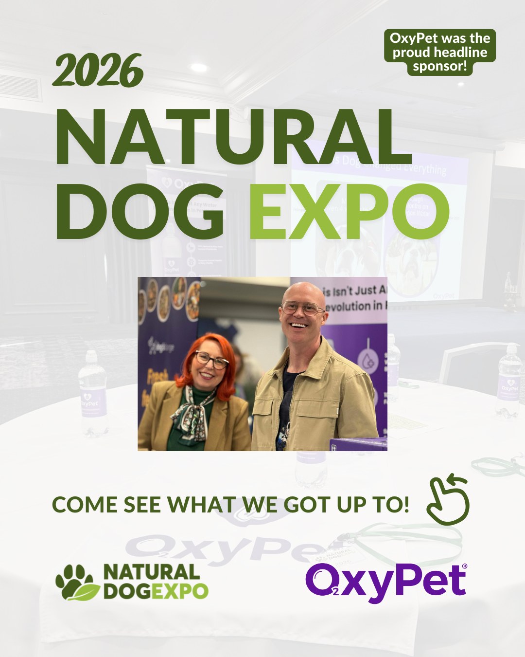 @naturaldogexpo 2026 💜
We were incredibly proud to attend this year as the Headline Sponsor and to share the OxyPet mission with such an engaged community of pet parents and professionals.
Lindz and Karla took to the stage to speak about oxygen, hydration, functional wellness and the inspiration behind OxyPet, including Mowgli’s story and why we believe the future of pet health starts with supporting the body at a foundational level.
From meeting customers face to face, to speaking with nutritionists, behaviourists and holistic professionals, the conversations throughout the day were genuinely inspiring.
Thank you to everyone who stopped by, attended the talks and supported what we’re building. If you have any pics from the day, make sure to send them to us, we would love to see them!
This is only the beginning.
More oxygen. Better hydration. Healthier lives. 💜
Proud to sponsor alongside @albion_pet_foods, with Event Supporters @hempheros, @axels_elixir, Werm-X, @ipetnetwork, @dogsloungeuk and Local Retail Supporters @wallyspetsupplies, @naturally_healthy_pets, @poochiepark, @thenaturalcanineuk, @leadondogshop, The Positive Pet People and @tillystreatcupboard
#OxyPet #NaturalDogExpo #PetWellness #DogHealth #FunctionalHydration #PetHealth #DogWellness