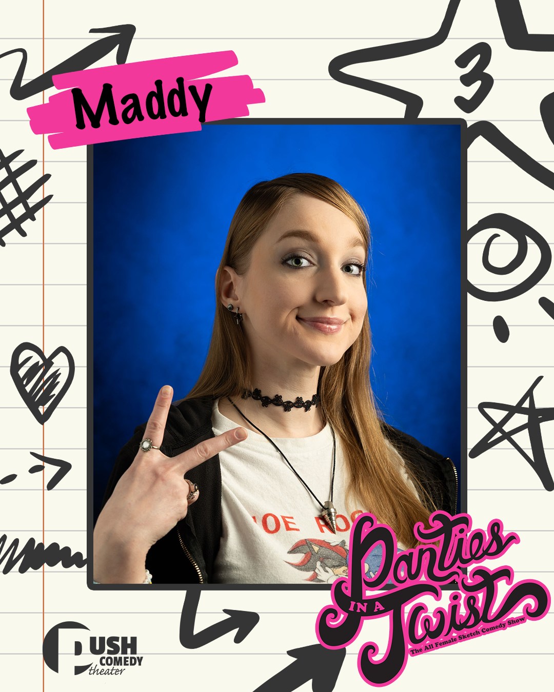 ✨ Cast Spotlight: Maddy Dilley ✨
If you were on DeviantArt at 13… Maddy was probably right there with you, posting Sonic the Hedgehog fan art and living her best internet life.
And yes, she said her celebrity crush was Charlie Day… but let’s be real, it was actually multiple Sonic characters 😭
Now she’s back for her 3rd Panties in a Twist, and somehow that same chaotic, creative energy has evolved into… becoming a micro-niche internet celebrity.
She said her 13-year-old self “wouldn’t know what that is yet,” but would definitely be amazed that she built a following through voice acting and posting her “cringier Sonic fanart.”
Honestly? We love a full-circle moment.
Maddy is here for the fun of it all. She loves sketch comedy and any opportunity to do a silly little voice onstage. If you’ve ever seen her perform, you already know she means that.
This year, she’s excited because the sketches just keep getting better and funnier every single year.
She’d like to add “standing up really fast without blacking out” to the Olympics… which feels deeply relatable.
Catch Maddy and her many voices on stage May 30 & 31 👇🏽
Panties in a Twist is turning 13!
📍 Historic Wells Theater
📅 May 30 & 31
🎟️ Tickets at the link in our bio
Panties in a Twist is presented by @wendyschofermd
Thank you to our sponsors:
@thecollectivetattoo
@flow.massage.nfk
📸 Donald Campbell
#pushcomedytheater #neonfk #visitnorfolkva #piat13