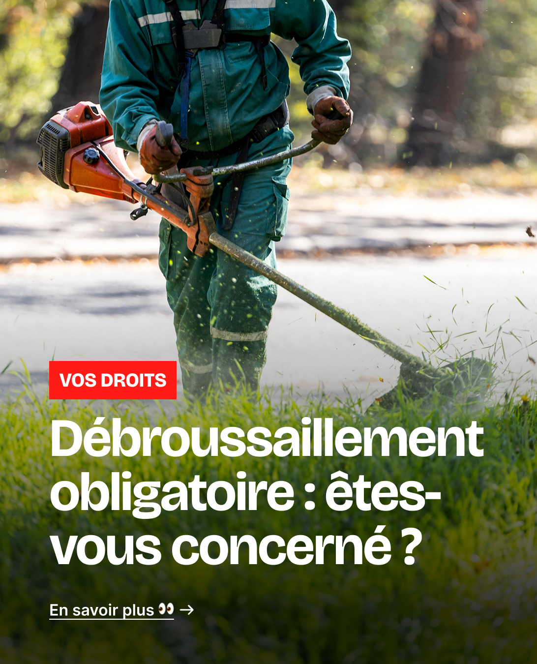 Vous êtes propriétaire d’un terrain ou d’un bien en zone boisée ? ?
Le débroussaillement peut être une obligation légale… et pourtant, beaucoup de propriétaires ne savent pas s’ils sont concernés.
? Découvrez si vous êtes concerné et ce que dit la loi.