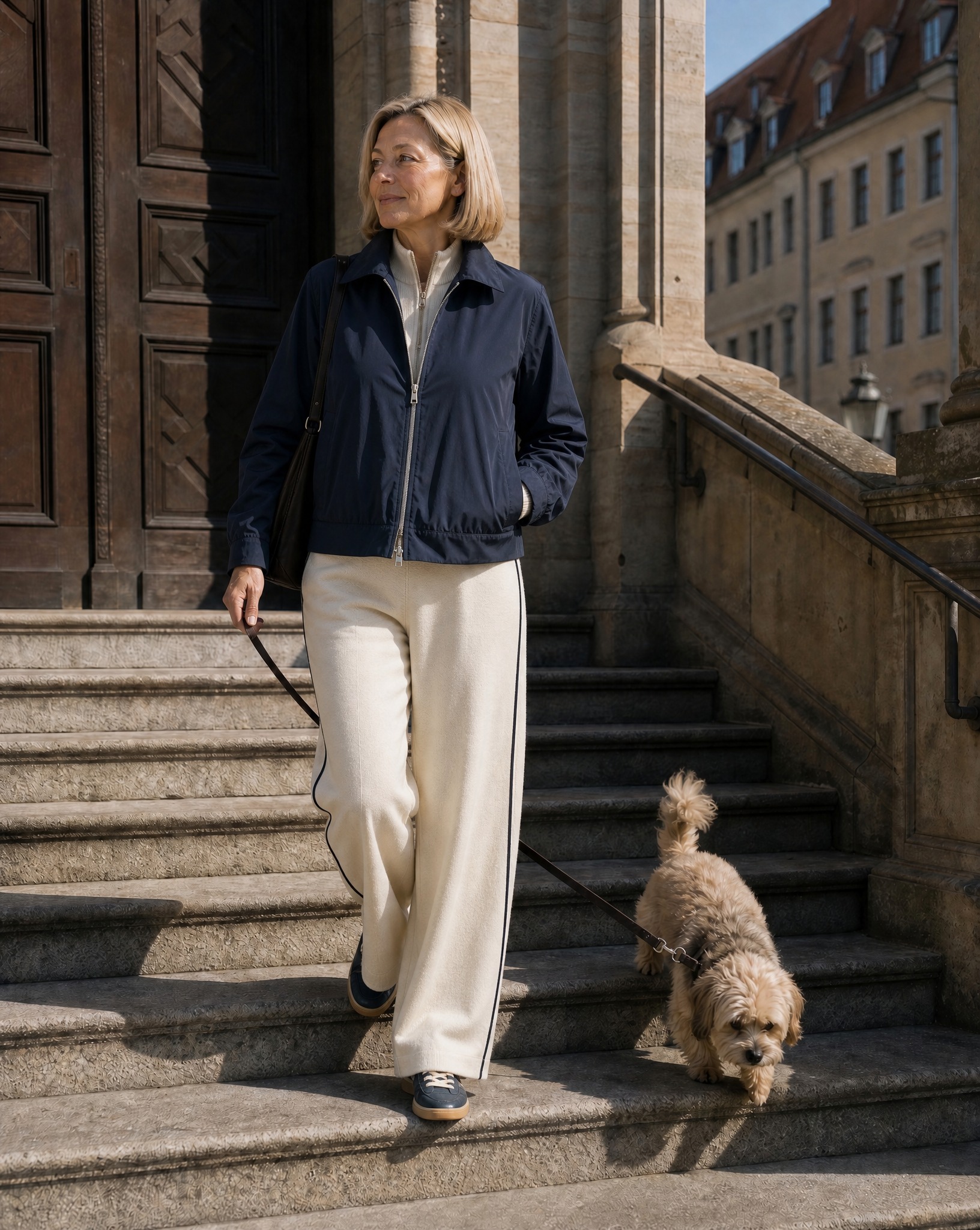 Frühling in Dresden.
Die ersten Sonnenstrahlen auf den Fassaden der Altstadt, ein Kaffee in der City und Looks, die Leichtigkeit mit Eleganz verbinden.
Die sportive Strickkombination von @maxmara Mara in Creme mit feinen blauen Details trifft auf die ultraleichte technische Jacke von @herno – ein Look für Tage zwischen Spaziergang, Lunch-Date und spontanen Momenten in der Stadt.
Unkompliziert, hochwertig und mit Liebe zum Detail.
Genau wie ein perfekter Frühlingstag.
#Silbermann #Dresden #MaxMara #Herno #SpringInTheCity #LuxuryFashion #DresdenCity #SpringStyle