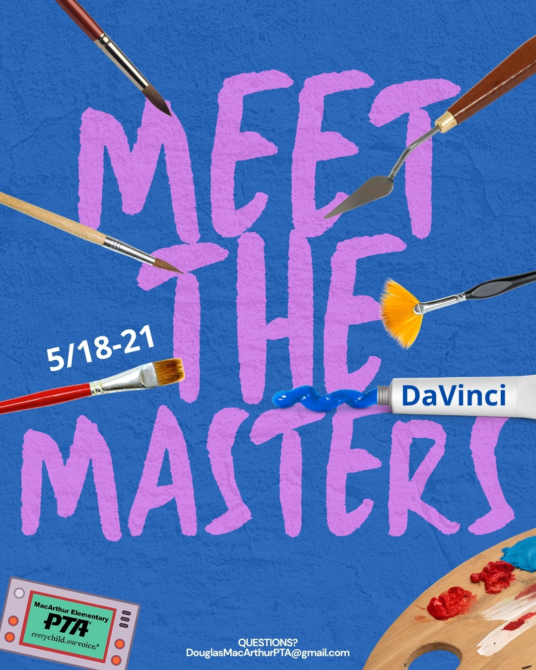 Meet the Masters Returns: Da Vinci Edition! Our Eagles are heading back into the art studio for the second round of Meet the Masters — where creativity, imagination, and legendary artists come to life!
📅 May 18–21
This session’s featured master: Leonardo da Vinci
Students will learn about Da Vinci’s life, inventions, artwork, and creative process before jumping into a hands-on art project led by our amazing art mentor. Programs like Meet the Masters help our Eagles explore creativity, expression, and confidence through art while learning about some of history’s most iconic artists.
👉 Want to learn more about the program? 🔗 Check the link in bio
#GameOnMacArthur #MacArthurPTA #MeetTheMasters #LeonardoDaVinci #ArtEducation #StudentCreativity #MacArthurElementary #SchoolCommunity #EaglePride