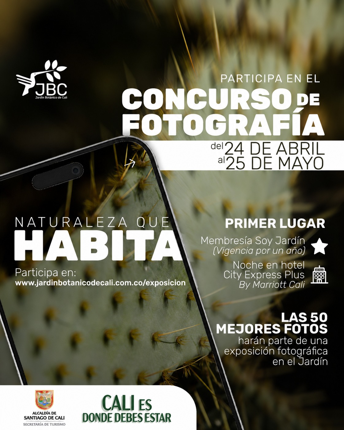 📸✨ La naturaleza, vista a través de tu mirada, puede contar historias únicas.
Participa en nuestro concurso de fotografía #NaturalezaQueHabita y demuestra tu talento capturando la vida en su máxima expresión. 🌿🐾
🏆 Conviértete en uno de los ganadores y disfruta de premios increíbles pensados especialmente para ti.
🔗 Participa aquí: www.jardinbotanicodecali.com.co/exposicion
#Cali #jardínbotánicodecali #concursodefotografía