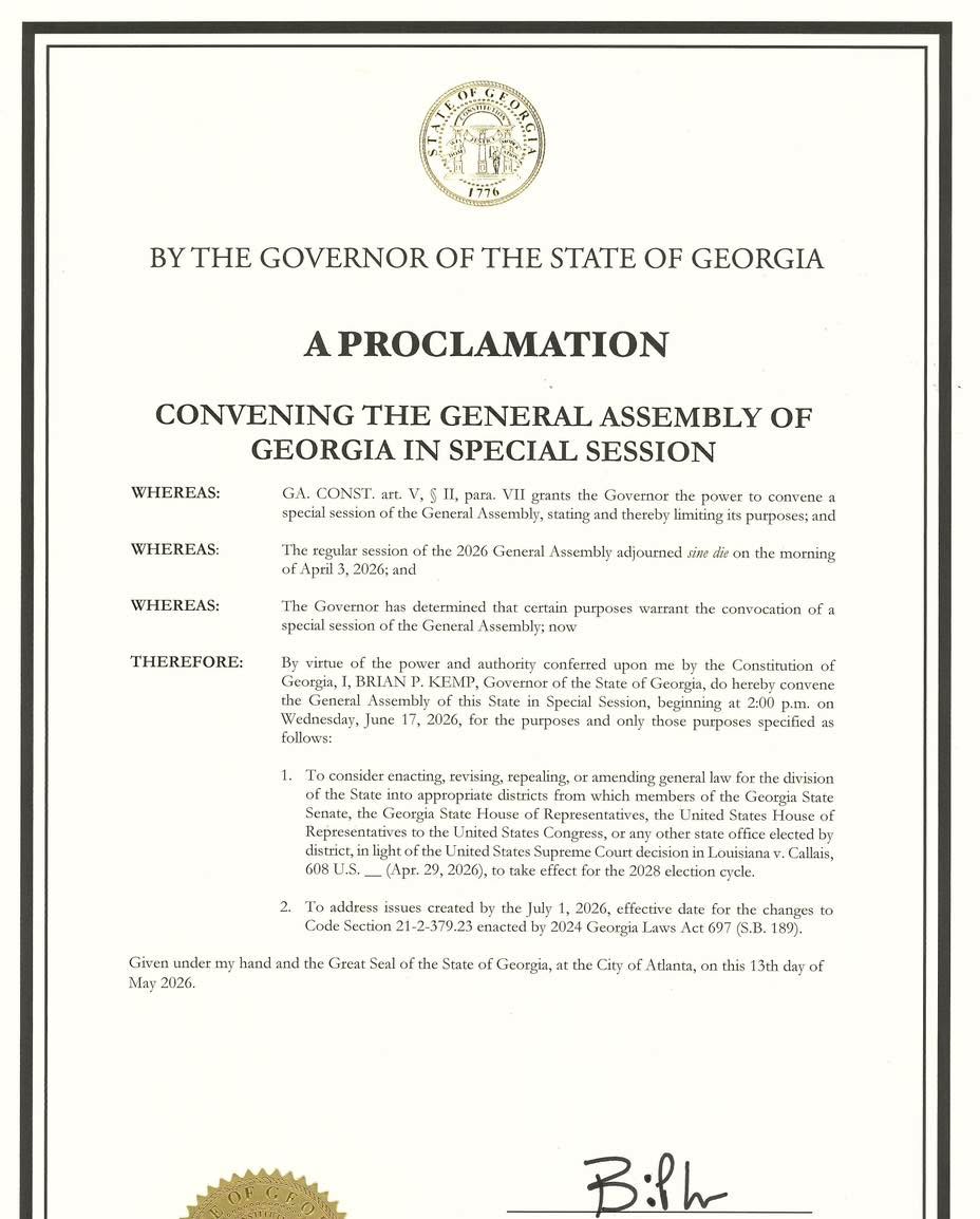 Redistricting is one of those issues people often consider “inside baseball” until they realize it shapes almost everything else.
Who gets heard.
Whose communities stay intact.
Whose votes carry power.
And ultimately… who government believes it is accountable to.
For the third time since 2021, the majority party in the Georgia General Assembly will be redrawing district lines now that Governor Kemp has called for a special session beginning June 17th.
The maps drawn in this process will not just shape elections. They will shape political power, public policy, and representation for years to come.
This moment is another reminder that democracy is not guaranteed by tradition alone. It depends on participation, vigilance, and the courage to stay engaged even when the process feels frustrating or predetermined. And, it requires a willingness to tell the truth about what is happening in plain sight.
Langston Hughes once wrote:
“O, yes, I say it plain,
America never was America to me,
And yet I swear this oath—America will be!”
That tension — between what this country has been and what it has the capacity to become — is part of the unfolding American story.
Georgia has always stood at the center of the struggle for representation, voice, and democracy. And once again, we are being reminded that fair representation does not defend itself.
People, pay attention. Ask questions. Speak up. And know that I’ll be fighting for fair representation and our voting rights under the Gold Dome.
Because the map is never neutral. And it is never just a map.