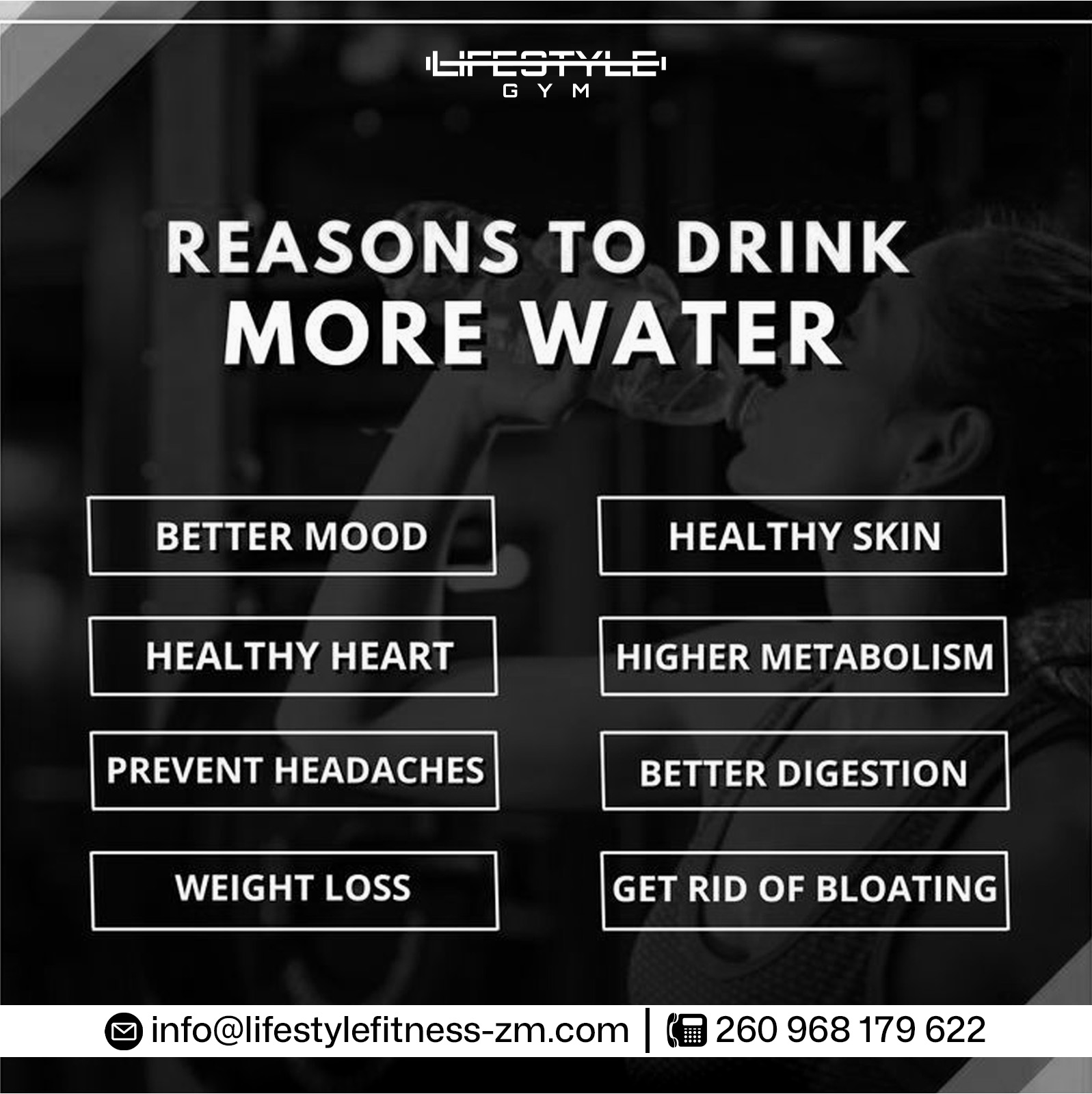 Water is more powerful than you think 💧
Stay hydrated to support your workouts, improve recovery, and keep your body feeling its best every day.
#LifestyleGym #StayHydrated #HealthyLiving #FitnessJourney #GymLife #WellnessMatters