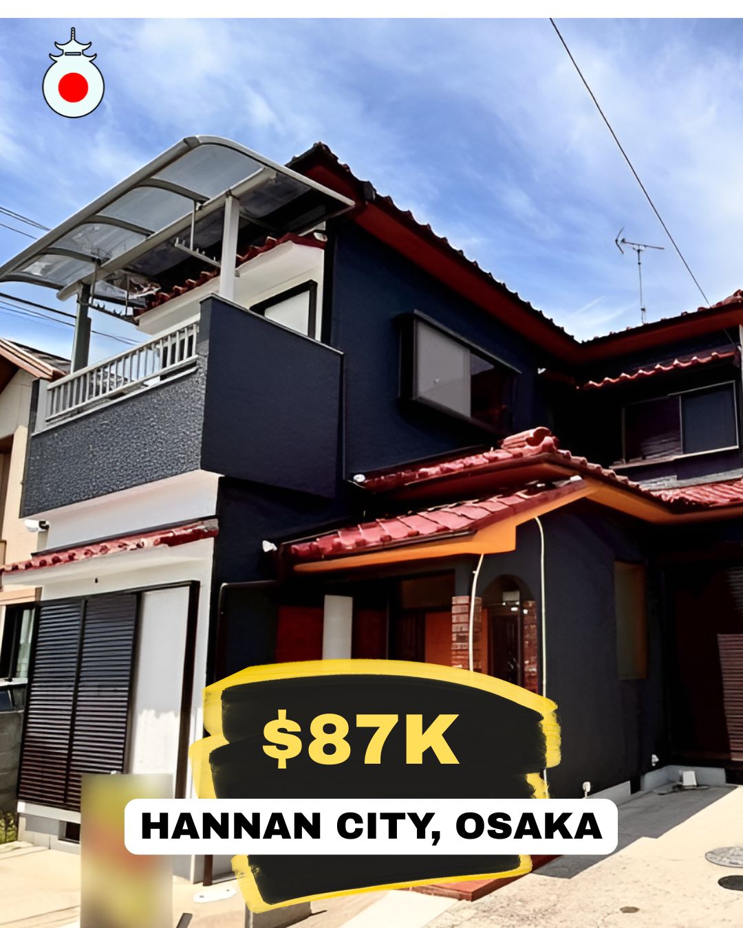 For Sale: 4LDK House in Hannan City, Osaka Prefecture🏯
Kuroda
Price: 13,800,000 円 (Approximately $87,000 USD)
Layout: 4LDK (4 rooms + Living/Dining/Kitchen)
Building Area: 87.48m²
Land Area: 100.07m²
Year Built: June 1985
Access: Ozaki Station | 15 Minute Walk
For full details and personalized guidance, click the link in the bio to reach our website, or contact us directly through Instagram. We will be happy to provide all the information you need. 🔑
https://www.omoroiosaka.com/ #705 Week 88 Showcase
--------
Note:
Prices are based on exchange rates at the time of posting and may vary. Availability is not guaranteed and may change quickly.
Omoroi Osaka represents buyers and is not the listing broker. This post is for informational purposes only.
📢 Ad/Advertisement – 本投稿は広告です。Omoroi Osakaは元付業者でも宅建業者でもありません。
#HannanRealEstate
#HannanOsaka
#OsakaProperty
#OsakaRealEstate
#JapanPropertyForSale
#JapanRealEstate
#KansaiProperty
#OsakaHomes
#PropertyInJapan
#JapanHomesForSale
#omoroiosaka