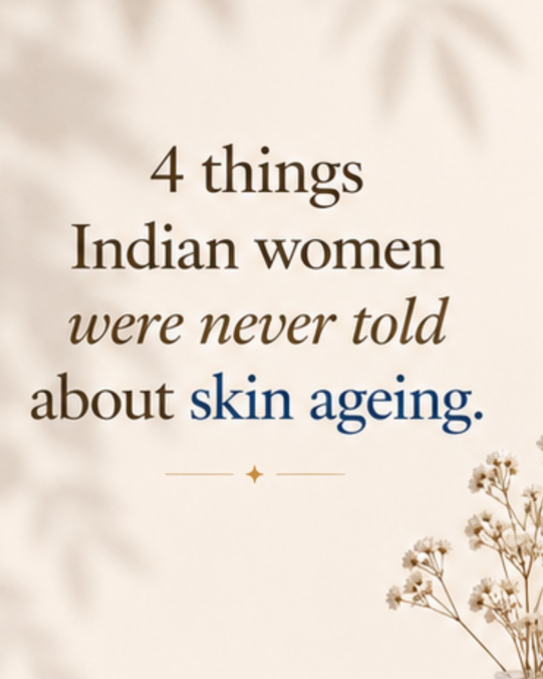 Most women were taught to think of skin ageing as:
fine lines, dullness, or “losing glow.”
But for Indian skin, the story is often different.
Pigmentation.
Inflammation.
Barrier damage.
Dehydration.
Heat and UV stress.
Skin biology matters — especially after 30.
Because healthy skin isn’t built through harsh routines or instant fixes. It’s built through understanding what your skin actually needs.
Smarter skincare starts there.
From plant to pathway.
#amaltaskin #indianskin #skinbarrier #pigmentationcare #skinageing #hyperpigmentation #luxuryskincare #skinbiology #healthyskin