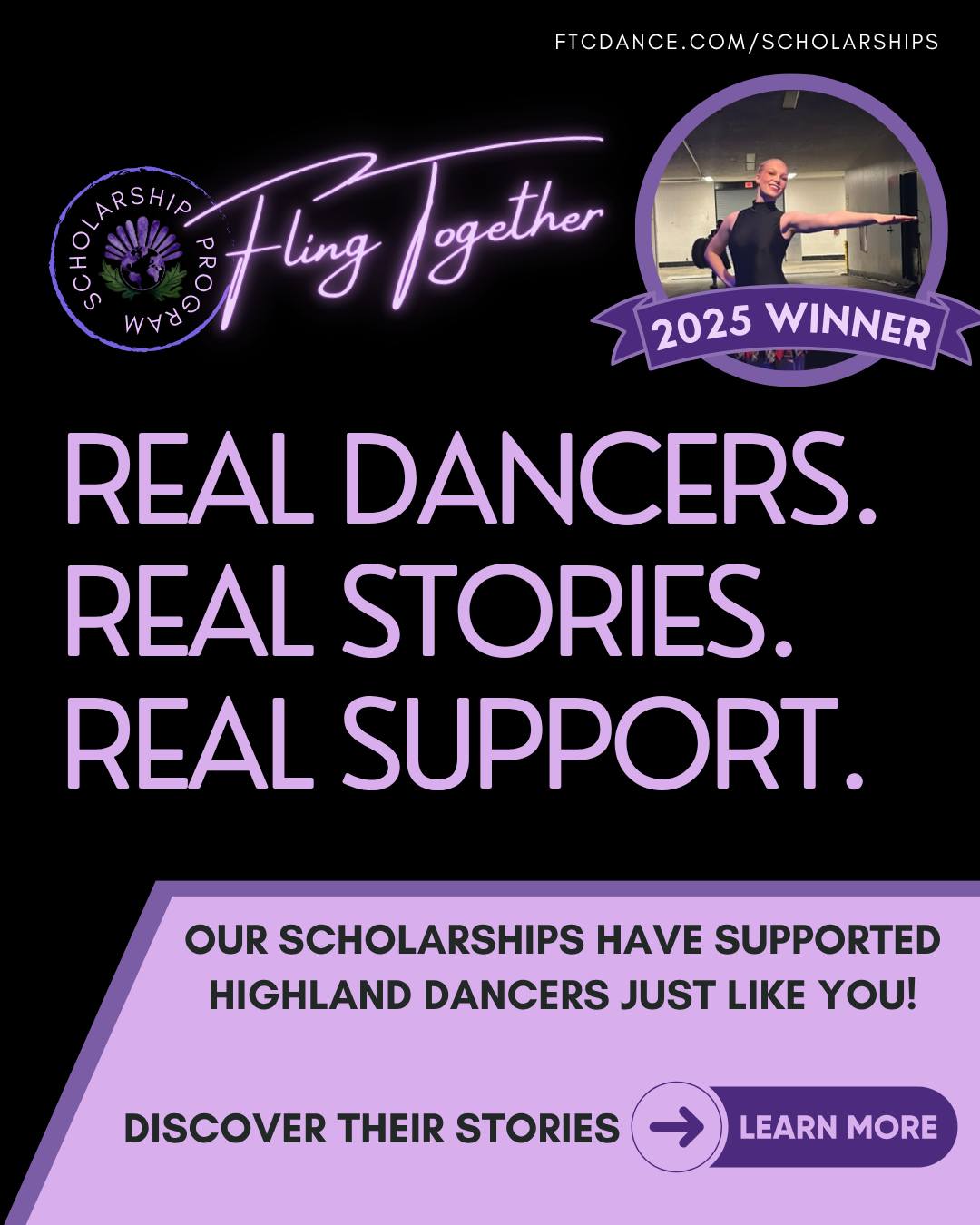 "Scholarship Stories" with 2025 Ghillie Grant Winner, Caitlin β¨ "Performing in tattoos has given me a newfound love and passion for Highland. I have always loved choreography, and I found performing in the Virginia International Tattoo really allowed me to show off how much I love creativity within highland.
My favourite part was walking onto the esplanade on opening night, which also happened to be my 18th birthday! Hearing the applause and being able to dance my heart out for thousands of people is an experience I think every highland dancer should have in their life - there are no words for how amazing it is! I have also made so many friends from all over the world, from not only my dance teams but also pipe bands, and military groups. The friendships Iβve made from this experience will certainly last a lifetime!
Experiencing the long days of training, fun costumes and choreography, as well as being able to dance with a group rather than competitively on my own has made me so eager to be apart of every opportunity available to me. Not only have I been able to enjoy the choreography aspect of highland, but it has also motivated me to put in more effort in my competitive training, and made competitions so much more fun as I find Iβm now dancing for the love of it!
Living in New Zealand means there are very limited opportunities for us to compete and perform in big events, and I think often we loose sight of what dance is really all about. I am so grateful to have had this opportunity to dance worldwide, and I hope my experience inspires other dancers in small places like New Zealand to get involved and dance all over the world. I cannot say enough how my tattoo experiences have meant to me!β
π£ The Fling Together Scholarship Program is designed to help lessen the financial barrier for dancers wishing to participate in unpaid Highland Dance performance opportunities such as tattoos, cultural tours, or stage shows. ποΈ Applications for the 2026 Scholarship Program are being accepted through May 31st. π To learn more and apply visit ftcdance.com/scholarships π link in bio π―ββοΈ #FlingTogether #highlanddance #makeithighland