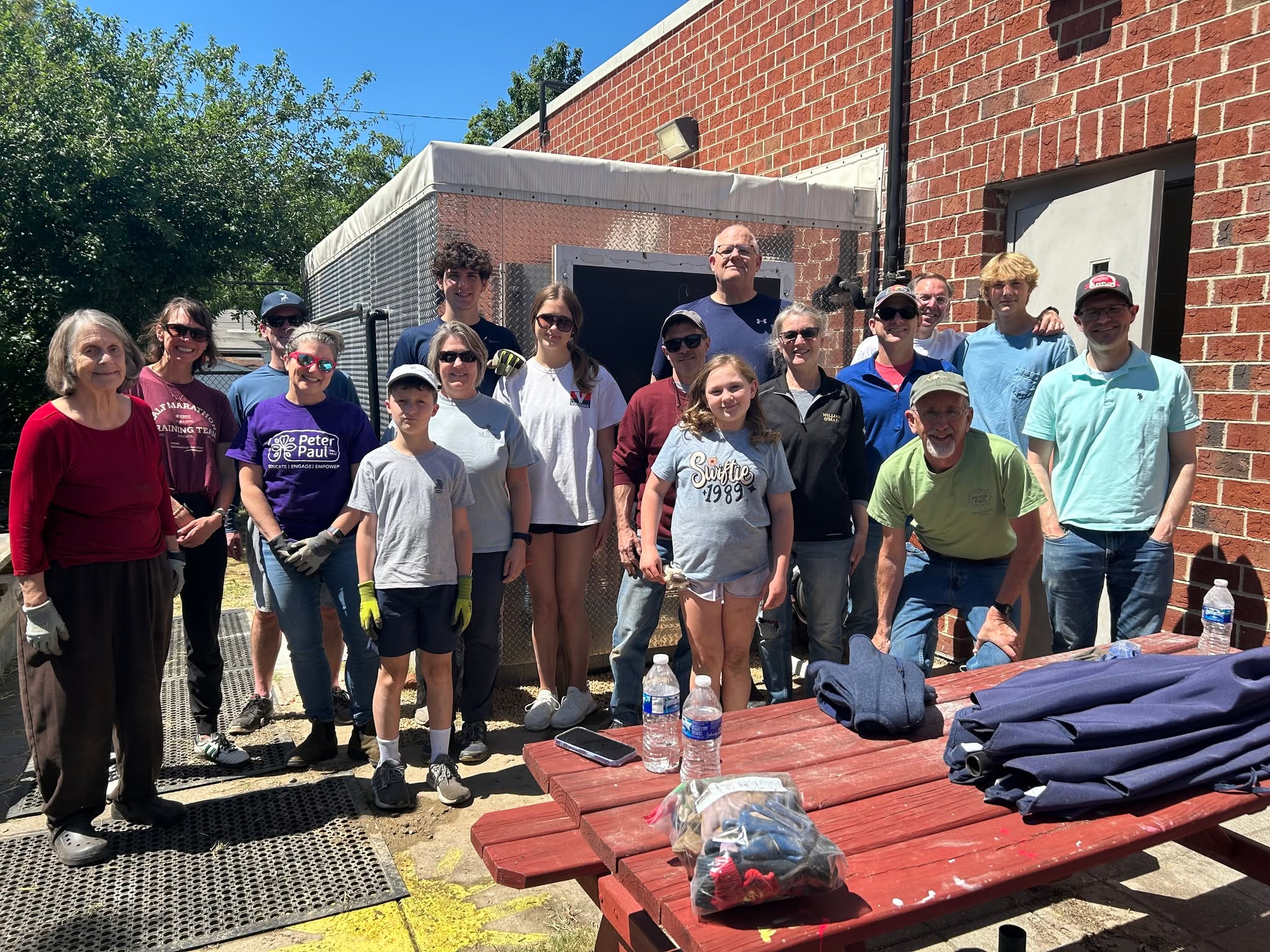 A huge thank you to the St. James Episcopal Church “Doers Doing” team (@stjamessrva) for spending the day at Peter Paul and tackling some of our biggest outdoor and garden needs.
From cleaning and organizing our tool shed (with brand-new shelving!) to caring for our garden by watering, weeding, mulching fruit trees, and enriching our soil, their work made a lasting difference. The younger volunteers also jumped in, helping nurture squash, cabbage, and strawberries for a strong growing season.
The biggest transformation? Our outdoor learning space! The Doers installed a new blackboard set in concrete, added a hose holder, and created a gravel base, making the space more functional and ready for learning.
Thanks to their dedication, our garden and outdoor classroom are ready to welcome students for Summer Promise Academy in just a few weeks! ☀️📚
Interested in making an impact with your group or organization? We’d love to have you join us in the garden. Reach out to dmichelle@peterpaulrva.org to get involved!
#VolunteerImpact #CommunityService #RVA #RichmondVA #UrbanGarden #YouthPrograms #ServiceDay #StrongerTogether #NonprofitLife #GiveBack