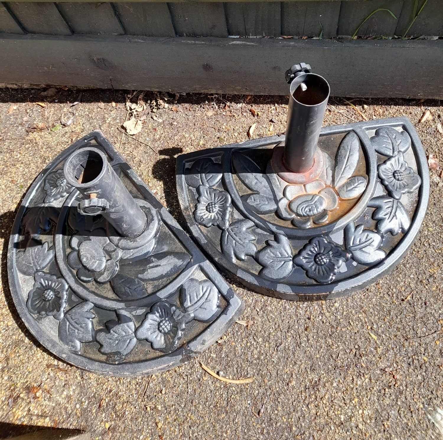 Looking for a new 🏠
This is a slightly random post, but we've got 2 metal parasol bases which we no longer need.
They are metal bases and take a standard parasol.
We're open to offers for one or both of the bases (they're around £20 to buy new).
Collection only (from the shop)