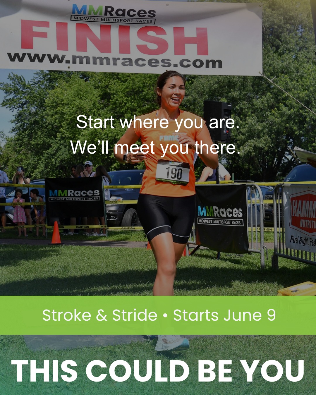Best thing about Stroke & Stride? We’ll meet you where you are. 💙
🏊 Open water confidence
🏃 Real race-day practice
⏱ Chip-timed progress tracking
🙌 Beginner-friendly vibes
🔥 A solid summer challenge
No bike. No pressure. Just show up. 😎
Tap the link in bio to sign up!
#SwimRun #TriTraining #MinnesotaAthletes #OpenWaterConfidence #EnduranceTraining