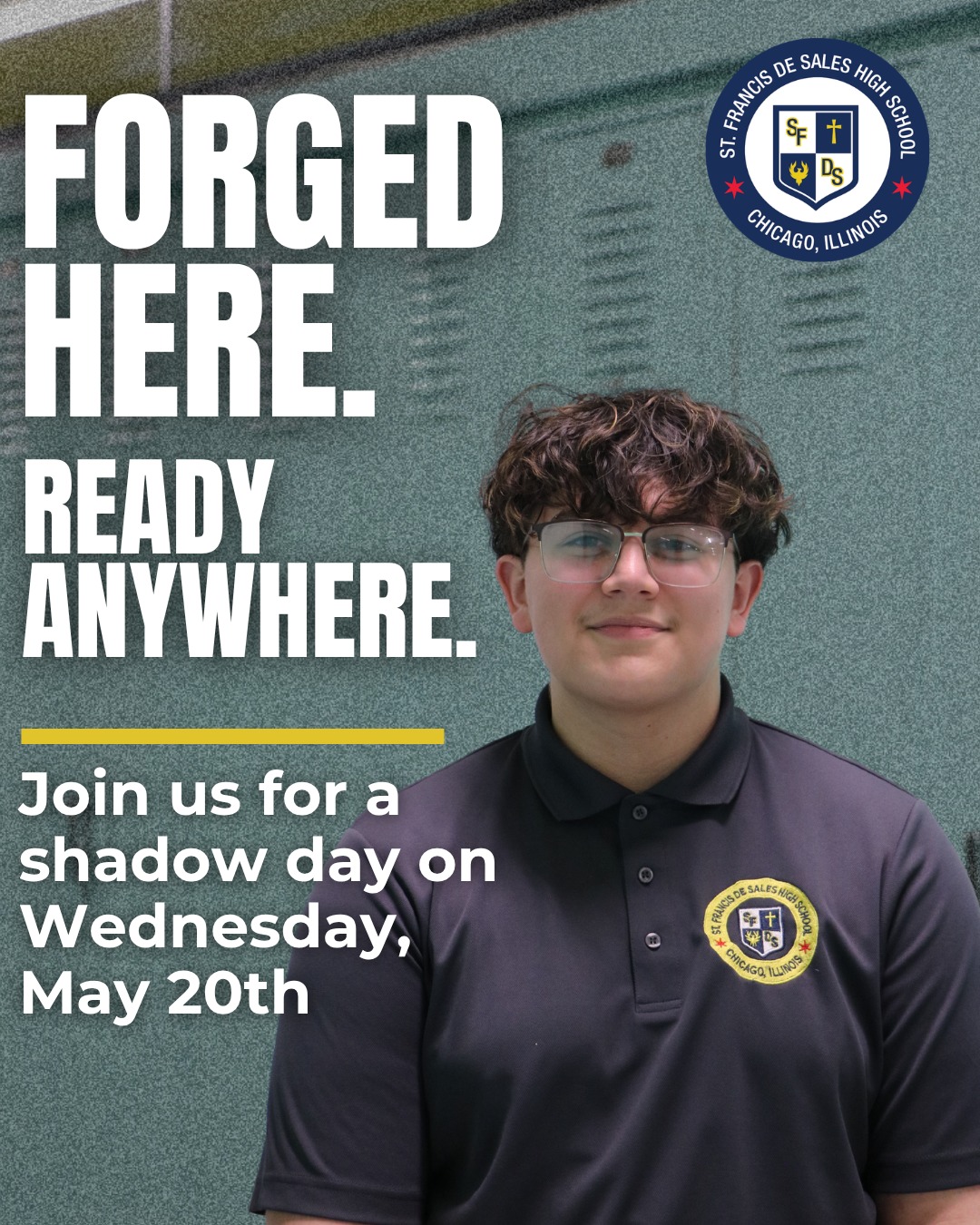 Spend a day as a Pioneer at St. Francis de Sales High School! Join us Wednesday, May 20 for a Shadow Day experience and see what life at De Sales is all about. RSVP here: https://bit.ly/43oF7Fa