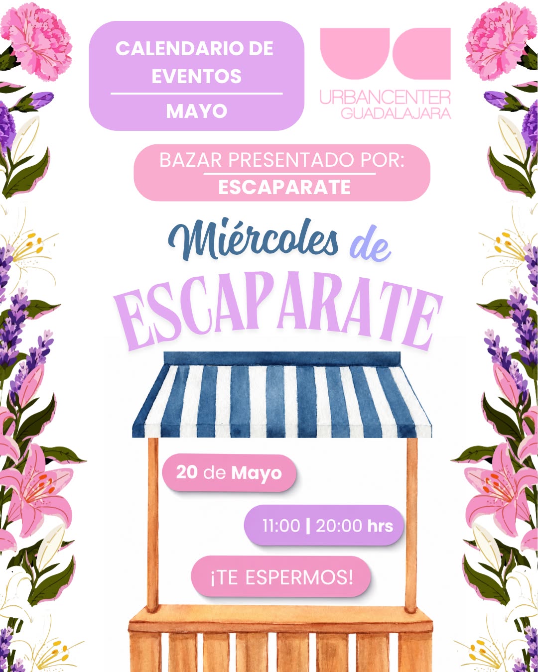 🌸✨ Este miércoles vive una tarde llena de talento local, productos únicos y marcas increíbles en @escaparate.lms 🛍️💫
Ven a descubrir emprendimientos hechos con creatividad, inspiración y muchísimo corazón 🤍
🗓️ 20 de mayo
⏰ 11:00 a.m. – 8:00 p.m.
📍 Av. López Mateos Sur #7000, Fracc. Residencial La Rioja, Col. Los Gavilanes, CP 45645, Tlajomulco de Zúñiga
#ViveUrbanCenter #TuEncuentroConTodo #UrbanCenterGuadalajara #ESCAPARATE #Bazar #TalentoLocal #ConsumeLocal