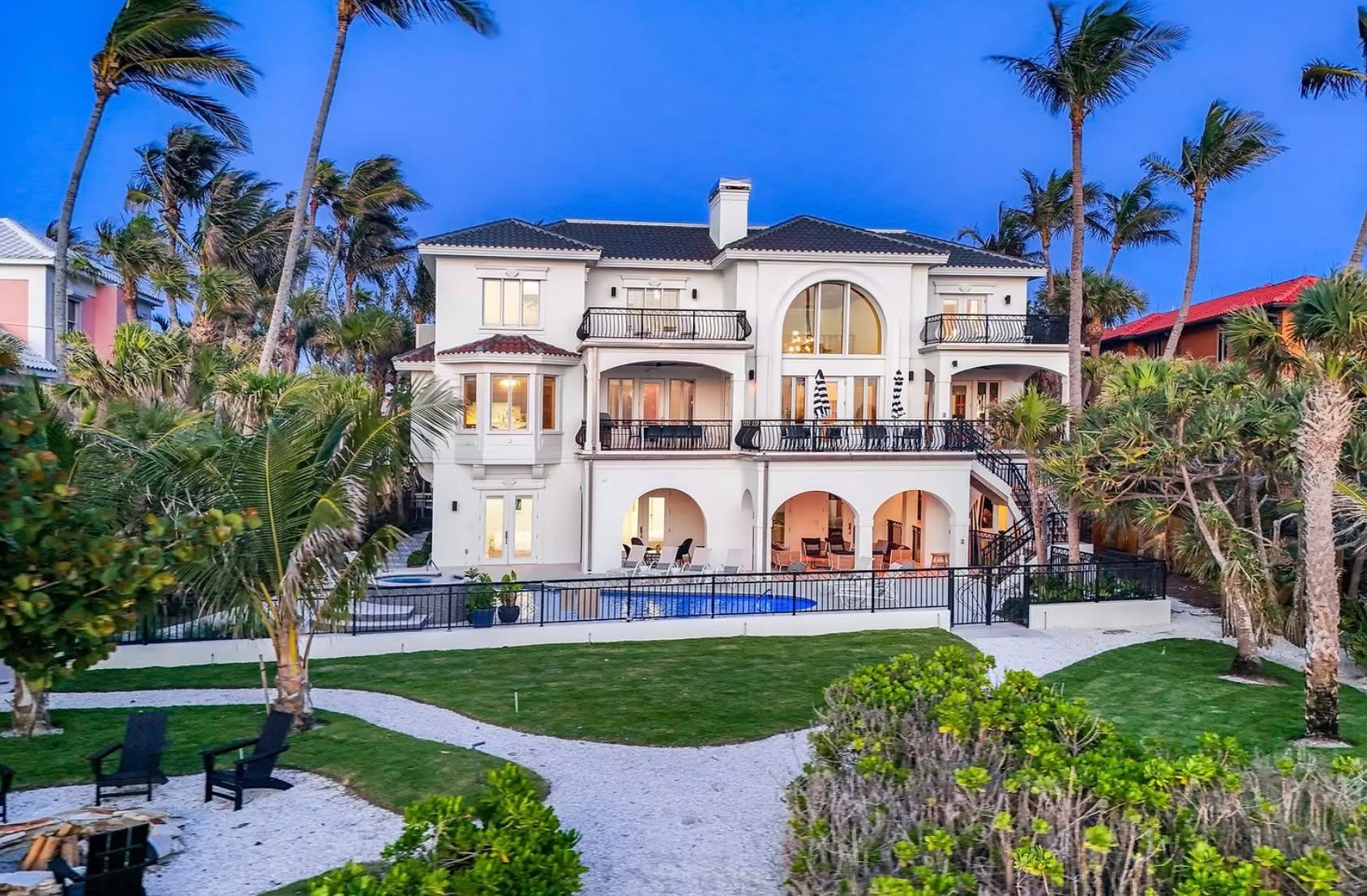 Sea Palms Estate is a luxurious retreat located on Captiva Island, Florida, featuring an impressive 8,500 square feet of elegantly designed living space. This magnificent estate includes nine bedrooms, accommodating up to 21 guests with a variety of sleeping arrangements making it perfect for families or groups seeking a serene getaway. Nestled on a sprawling one-acre beachfront property, Sea Palms Estate boasts ten bathrooms outfitted with premium Molton Brown amenities, adding a touch of opulence to the stay. Guests can enjoy the services of a private chef and a dedicated concierge, ensuring every need is met with care and attention.
The estate features a heated and chilled pool, ideal for relaxation or invigorating swims, while the media room provides a perfect setting for movie nights. For wellness and rejuvenation, yoga sessions and massages are available, allowing guests to unwind in a tranquil environment. Outdoor enthusiasts will appreciate activities such as kayaking, paddleboarding, volleyball, and ping pong, catering to both adventure seekers and those looking for leisurely pursuits.
Conveniently located just 45 minutes from the nearest airport, Sea Palms Estate is an easily accessible destination for visitors looking to escape to paradise. With exceptional amenities and breathtaking surroundings, Sea Palms Estate promises an unforgettable experience for all who visit.
For more details, contact info@dominiquedebay.com or call 1-212-752-1416 and WhatsApp 1-917-940-2407. #Dominiquedebaycollection @SeaPalmsEstate @MeadowstoneManor @GemHacienda @seaoatscaptivaisland