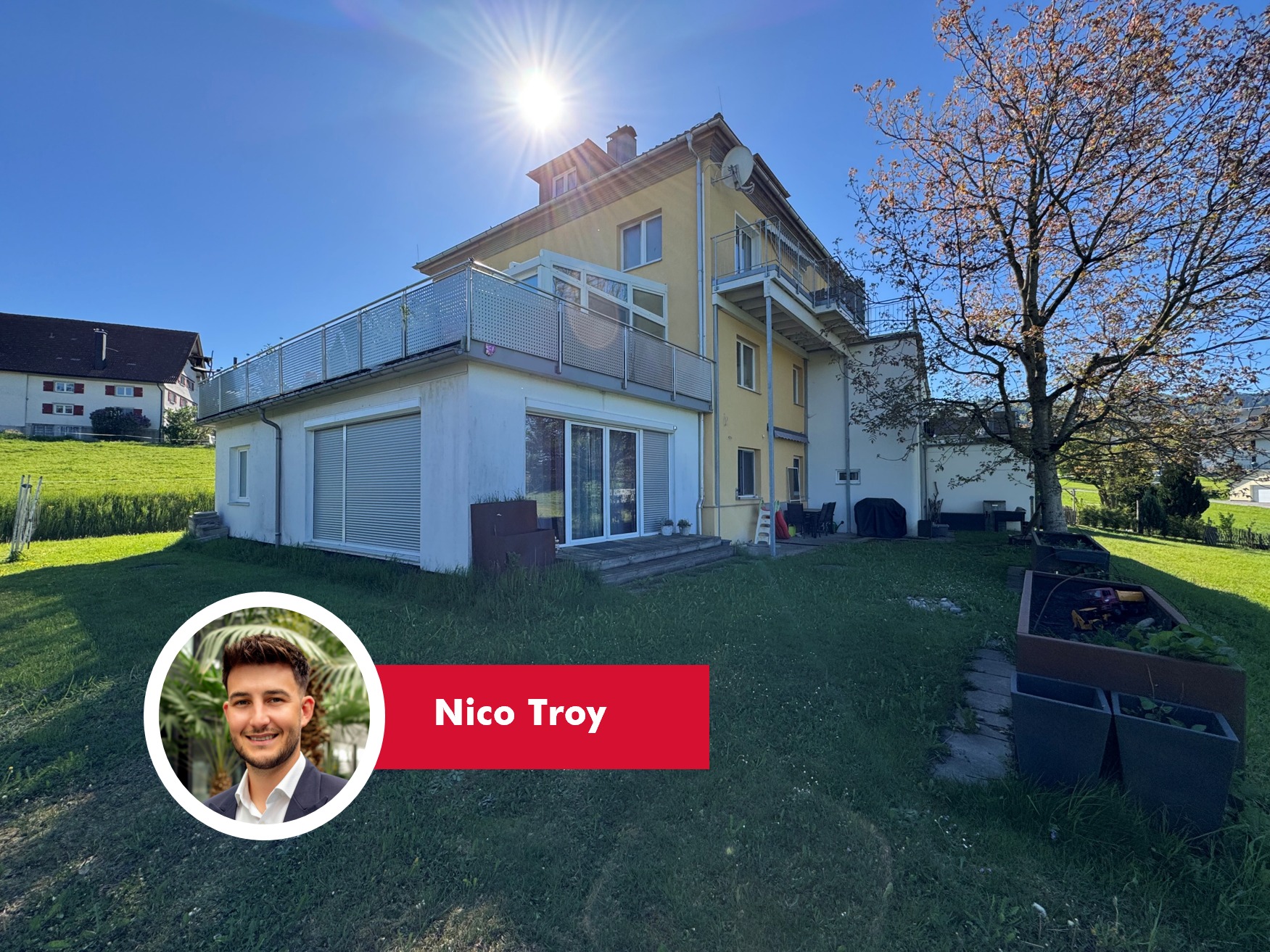 🏡 Traumhafte ruhiges Wohnen in Hohenweiler – Natur & Komfort vereint!
Diese charmante 5-Zimmer-Wohnung (153 m²) in einer gepflegten Wohnanlage mit nur vier Einheiten bietet:
✔ Helles, offenes Wohnambiente dank großer Glasfront
✔ Vier Schlafzimmer, zwei Badezimmer + separates WC – ideal für Familien
✔ Eigener Gartenanteil (100 m²) zum Entspannen im Grünen
✔ Praktische Extras: Abstellraum & Autobastellplatz
✔ Perfekte Lage: Ruhiges Ortsende mit direkter Anbindung an Wander- und Radwege – Geschäfte, Schulen & Apotheken in der Nähe
📅Besichtigungstermin vereinbaren und Euer neues Zuhause entdecken!
Nico direkt +43 664 8247126 nico.troy@bb-immobilien.at oder https://www.bb-immobilien.at/haus-kauf/bb-24-01164
#Hohenweiler #Bodensee #WohnenImGrünen #NachhaltigLeben #immobilien #realestate #investment #vorarlberg #immobilienvorarlberg #eigenheim #wohneigentum #WohnenInHohenweiler #Familienwohnung #NaturUndInfrastruktur #ImmobilienTraum #Wohnkomfort #Gartenwohnung #ModerneWohnanlage