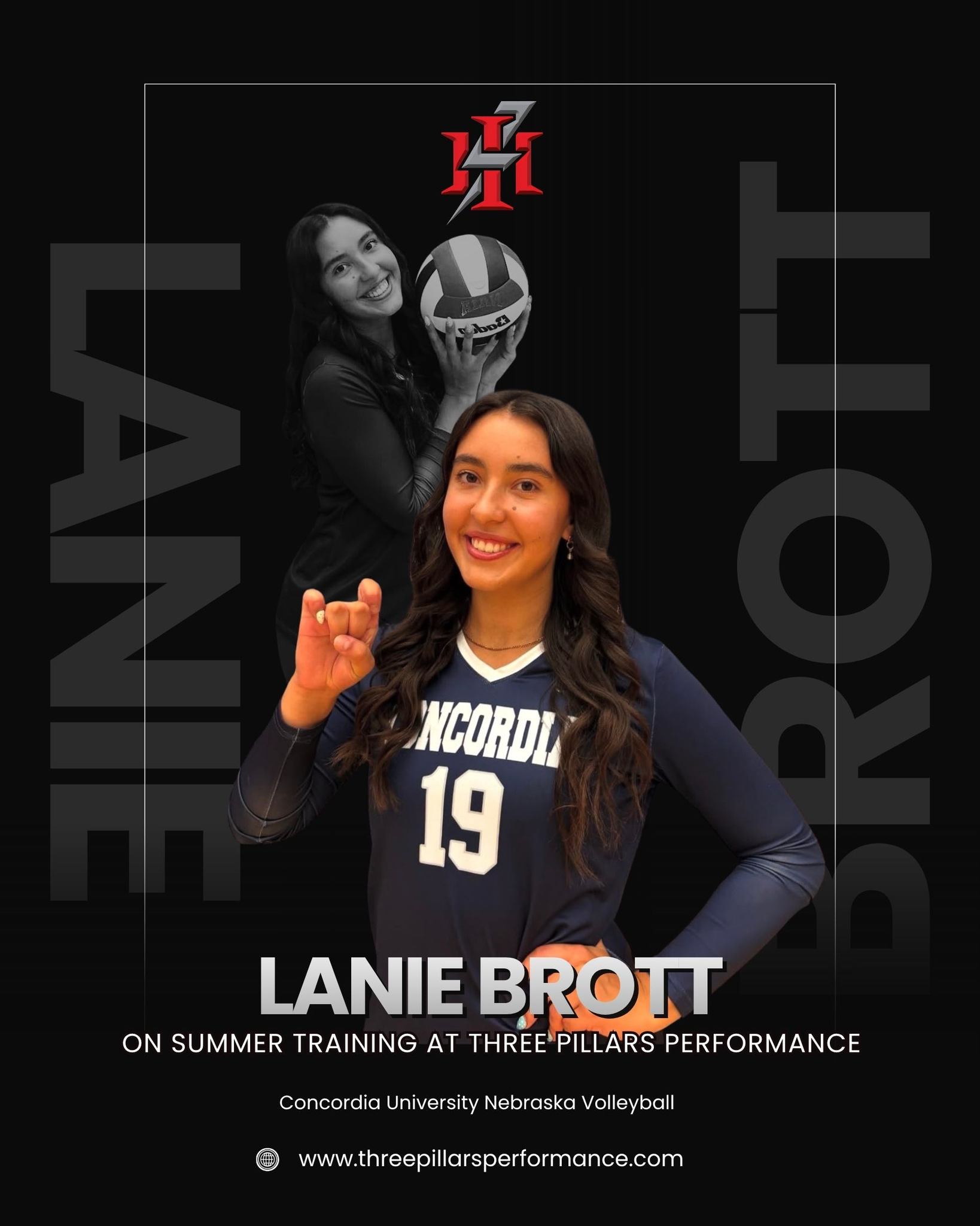 Lanie Brott. Concordia Volleyball. High-level training. Fun environment. Real growth. 💪 Three Pillars Performance pushes you to your full potential while building genuine community. Train with your friends. Get stronger together. Become the best version of yourself.