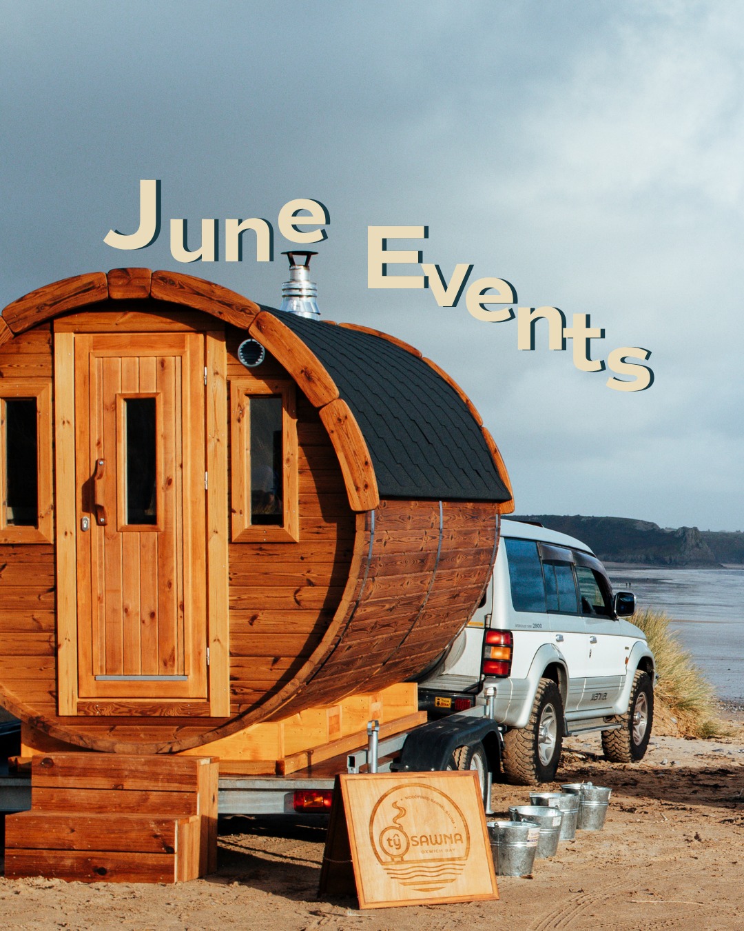 UPDATE: 6th YogaInTents cancelled ‼️
June events coming in hot and sweaty! 🔥🌿🌞🌊
(don't forget to save so you can come back later)
🌞🎟️ 30th & 31st May - Sauna Soul Gathering with The Way of Play, Ecstatic Dance Wales and Full Joy community
🧘🧘🌿6th June - cancelled
🌊🌝 28th June - Full Moon Sauna & Breathwork with Chris Davies @the_chris_davies (book with us)
🧖🧖♀️Don't forget Thursday Club & Mindful Mondays - your weekly sauna escape!
See you soon! ✨
#calmspace #rejuvenate #outdoortherapy #wholebodyhealth #restandrecovery #natureistherapy #naturalhighs #insomnia #tysawna #saunahouse #beachsauna #sauna #oxwichbay #oxwichbeach #Swansea #gowerpeninsula #gower