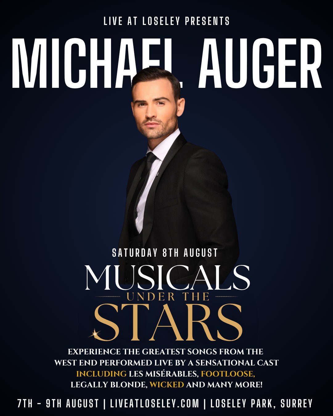 Your host for the evening has arrived. ✦ @michaelcollabro
We are so proud to announce that Michael Auger - member of Collabro, Britain's Got Talent winners and the world's most successful musical theatre group - will be hosting Musicals Under the Stars at Loseley Park on Saturday 8th August.
A voice that has filled arenas around the world. Performed alongside Sir Cliff Richard and Barry Manilow. Moved audiences to their feet night after night.
And this summer, he's yours for the evening - guiding you through a spectacular night of musical theatre under the open Surrey sky, on the grounds of one of Surrey's most beautiful country estates.
Saturday 8th August, Loseley Park, Guildford.
🎟 Current prices end 5th July - link in bio to secure your seat
#LiveAtLoseley #MusicalsUnderTheStars #MichaelAuger #Collabro #BritainsGotTalent #LoseleyPark #Surrey #SurreyEvents #OutdoorConcertsSurrey #MusicalTheatre #GuildfordEvents #SummerNightsOut #WestEndMusicals #ThingsToDoInSurrey #SurreyLife