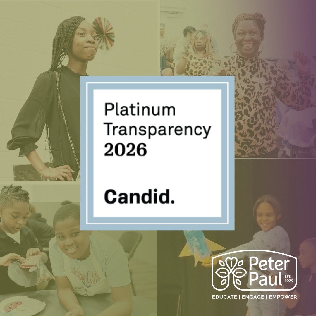 We’re proud to share that 𝗣𝗲𝘁𝗲𝗿 𝗣𝗮𝘂𝗹 𝗥𝗩𝗔 𝗵𝗮𝘀 𝗲𝗮𝗿𝗻𝗲𝗱 𝗖𝗮𝗻𝗱𝗶𝗱’𝘀 (@candiddotorg) 𝟮𝟬𝟮𝟲 𝗣𝗹𝗮𝘁𝗶𝗻𝘂𝗺 𝗦𝗲𝗮𝗹 𝗼𝗳 𝗧𝗿𝗮𝗻𝘀𝗽𝗮𝗿𝗲𝗻𝗰𝘆, the highest level of recognition for nonprofit accountability and openness.
𝗪𝗵𝗮𝘁 𝗱𝗼𝗲𝘀 𝘁𝗵𝗮𝘁 𝗺𝗲𝗮𝗻?
It means you can trust that your support is making a real, measurable difference. We’re committed to sharing our work openly because the people behind our mission deserve honesty, clarity, and accountability.
From supporting the academic and emotional growth of our students after school, to feeding our neighbors and connecting families with critical resources, your gift makes an impact every single day.
This recognition places Peter Paul among 𝘁𝗼𝗽 𝟭𝟬% 𝗼𝗳 𝗻𝗼𝗻𝗽𝗿𝗼𝗳𝗶𝘁𝘀 𝗻𝗮𝘁𝗶𝗼𝗻𝘄𝗶𝗱𝗲 for transparency and accountability.
And it matters, because our work is only possible with your support.
💜If you believe in creating opportunities for East End students and families, we invite you to be part of it:
𝗗𝗼𝗻𝗮𝘁𝗲 𝘁𝗼𝗱𝗮𝘆: peterpaulrva.org/general-donation-form
#PeterPaulRVA #TransparencyMatters #NonprofitImpact #GiveWithConfidence #CommunitySupport #RichmondVA #SupportLocal #NonprofitLife