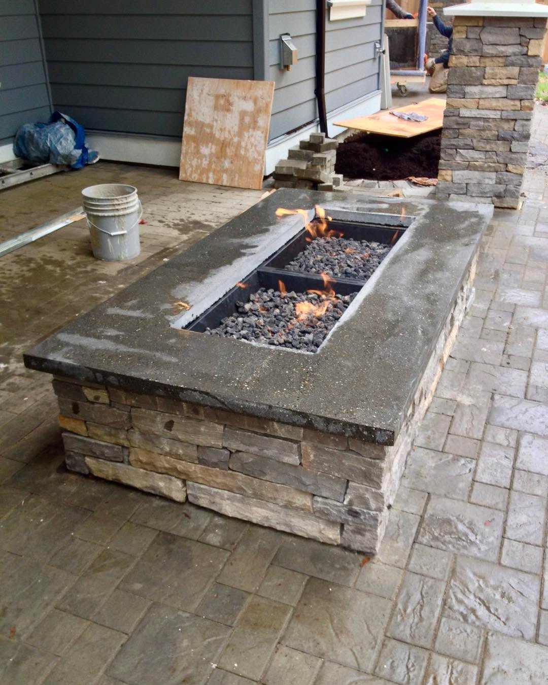 Polished concrete cap for this fire pit on the deck. Check out the shine on that thing!
#polishedconcrete #PolishedPerfection #deck #FirePitTable #firepitfun