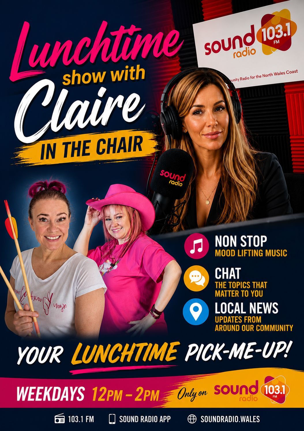 Ill be on Sound Radio 103.1 shortly tune in.....
Claire Edwards will be interviewing me all things Womanifest 2026
