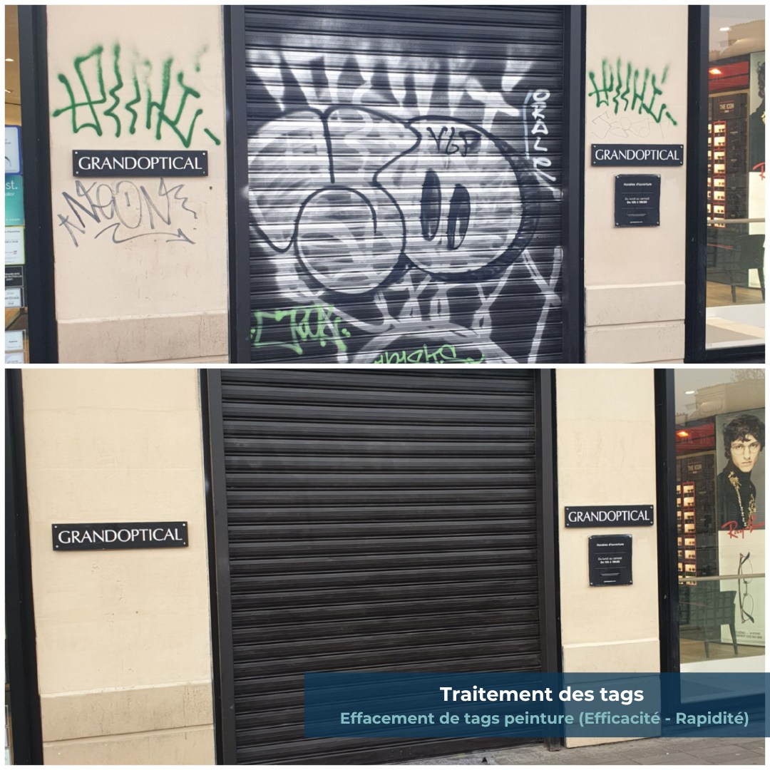 Remise à neuf en plein Paris ✨
Effacement de tag peinture sur rideau métallique pour un magasin d’optique.
✔️ Résultat propre et rapide
✔️ Sans remplacement
✔️ Image restaurée
Parce que chaque détail compte pour l’image d’un commerce.
#verreidf #antitag #nettoyage #renovation #paris #retail #optique #chantier #avantapres #proprete #maintenance