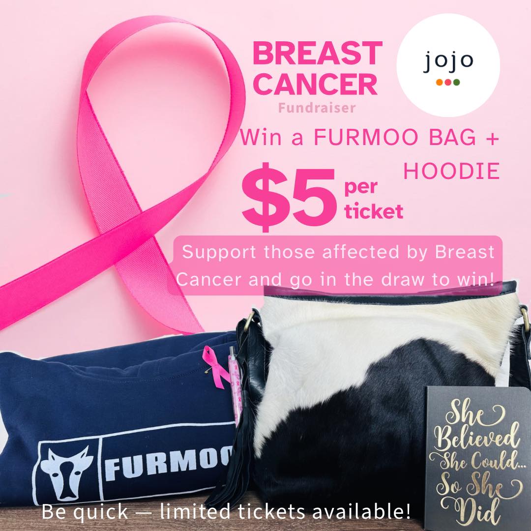 🎀 Breast Cancer Fundraiser 🎀
IN-STORE ONLY
Win a Fur Moo handbag and hoodie for just $5 per ticket!
We also have extra goodies available for purchase, including:
🖊 Pens
🎀 Ribbons
🔑 Keyrings
All official Breast Cancer Foundation merchandise — only $5 each.
Thank you for supporting this important cause 💖