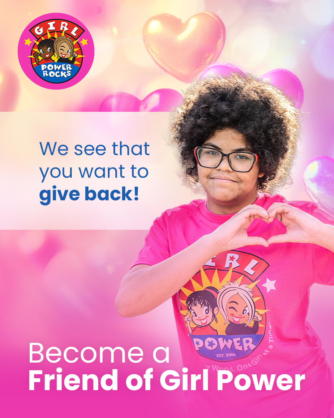 Become a Friend of Girl Power and be the reason a girl believes in herself again. Your support helps create safe spaces, build confidence, and remind every girl that her light matters.
Donate Today!
https://www.girlpowerrocks.org/friendsofgirlpower