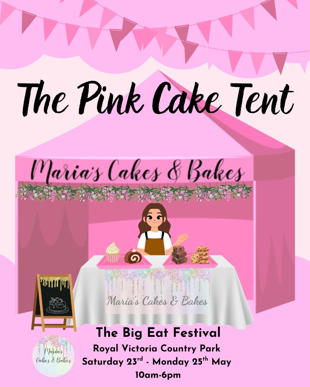 The Pink Cake Tent will be back out this weekend...
📌 The Big Eat Festival
📆 Saturday 23rd - Monday 25th May
⏰ 10am-6pm
#thepinkcaketent #mariascakesandbakes #downtoncuckoofair #fryernfuntasia #localbaker #supportsmallbusiness #hampshireevents #cakebusiness #bakersofinstagram #homemadebakes #ukbaker #cakestagram #instabakes #sweettooth #weekendplans #treatyourself #cupcakes #brownies #cookies #cakepopup