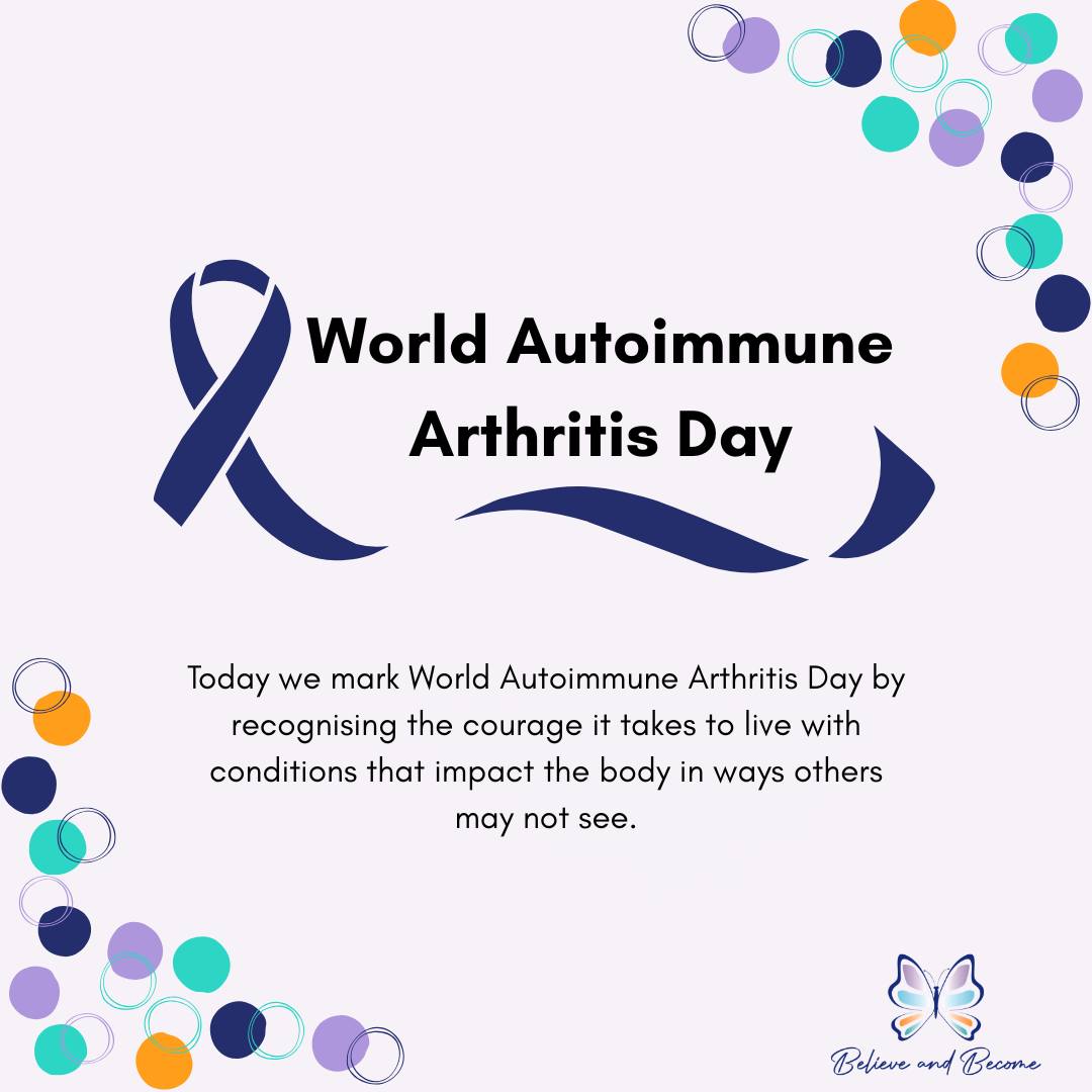 Today, the 20th of May is World Autoimmune Arthritis Day.
On this day, we honour the strength of people living with autoimmune arthritis — a group of conditions that can affect joints, energy, and daily life in unpredictable ways.
For more information about World Autoimmune Arthritis Day, follow the link below:
https://creakyjoints.org.au/