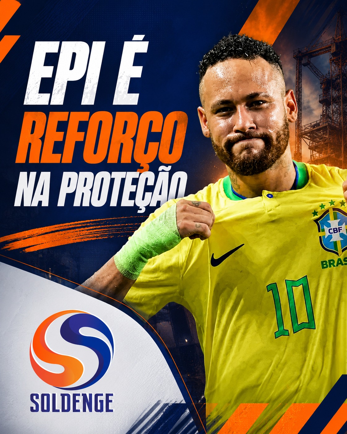 ⚽ Neymar é reforço no ataque. EPI é reforço na proteção.
No futebol, um grande reforço pode mudar o jogo.
Na empresa, o reforço certo também faz toda diferença: ele protege a equipe, evita acidentes e mantém a operação funcionando com mais segurança.
Ter EPIs de qualidade no estoque não é apenas uma compra.
É uma decisão estratégica.
Capacetes, luvas, óculos, botas, protetores auriculares e respiradores precisam estar disponíveis antes da necessidade aparecer. Afinal, quando o assunto é segurança no trabalho, não dá pra esperar o “segundo tempo” para agir.
Empresas que se planejam protegem melhor seus colaboradores, reduzem riscos e mostram responsabilidade com quem faz o trabalho acontecer todos os dias.
Na Soldenge, sua empresa encontra os EPIs certos para reforçar a proteção da equipe dentro e fora do campo de operação.
👉 Fale com a Soldenge e mantenha seu estoque de EPIs sempre preparado.
#Neymar10 #SeleçãoBrasileira #Copa2026 #RumoAoHexa