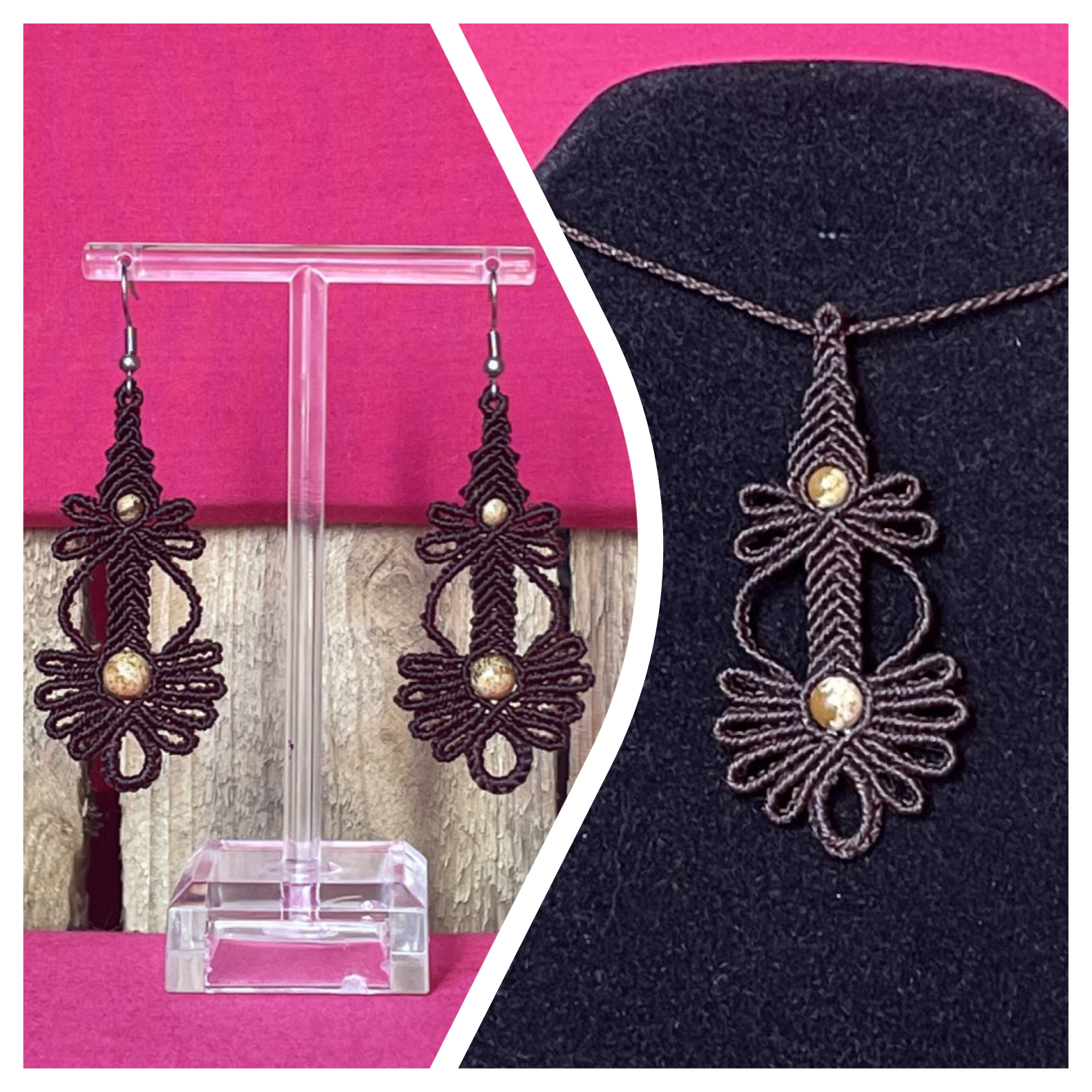 Voici Union, une parure artisanale composée d’un pendentif et de boucles d’oreilles en jaspe naturel, entièrement réalisée en micro-macramé.
Chaque bijou est tissé à la main avec patience afin de créer un écrin délicat autour de la pierre.
Le pendentif est réalisé avec un fil de 1 mm, offrant une belle structure et mettant en valeur le jaspe.
Les boucles d’oreilles, tissées avec un fil plus fin de 0,5 mm, apportent légèreté et élégance.
Le jaspe est une pierre associée à l’ancrage, la protection et l’équilibre. Ses motifs naturels rendent chaque création unique.
La parure Union symbolise la rencontre entre la nature et le travail artisanal, pour un bijou authentique et chargé de sens.
Création artisanale – pièce unique
Disponible sur www..atelierartizen.com et @dommedicalservices
#MicroMacramé #BijouxArtisanaux #BijouxFaitMain #CréationUnique #Jaspe #PierreNaturelle #HandmadeJewelry #Artisanat #BijouxCréateur #MacrameJewelry #BijouxNature