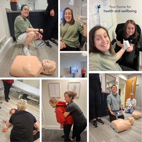 Last night some of the team swapped the day job for first aid training ⛑️ A brilliant session learning skills that could one day save a life. Huge thanks to Gill for coming into clinic once again and making sure our skills are up to date 👍🏻 #physicalbalance #thestudioatphysicalbalance #basingstokeclinic #firstaidtraining #emergencyfirstaidatwork