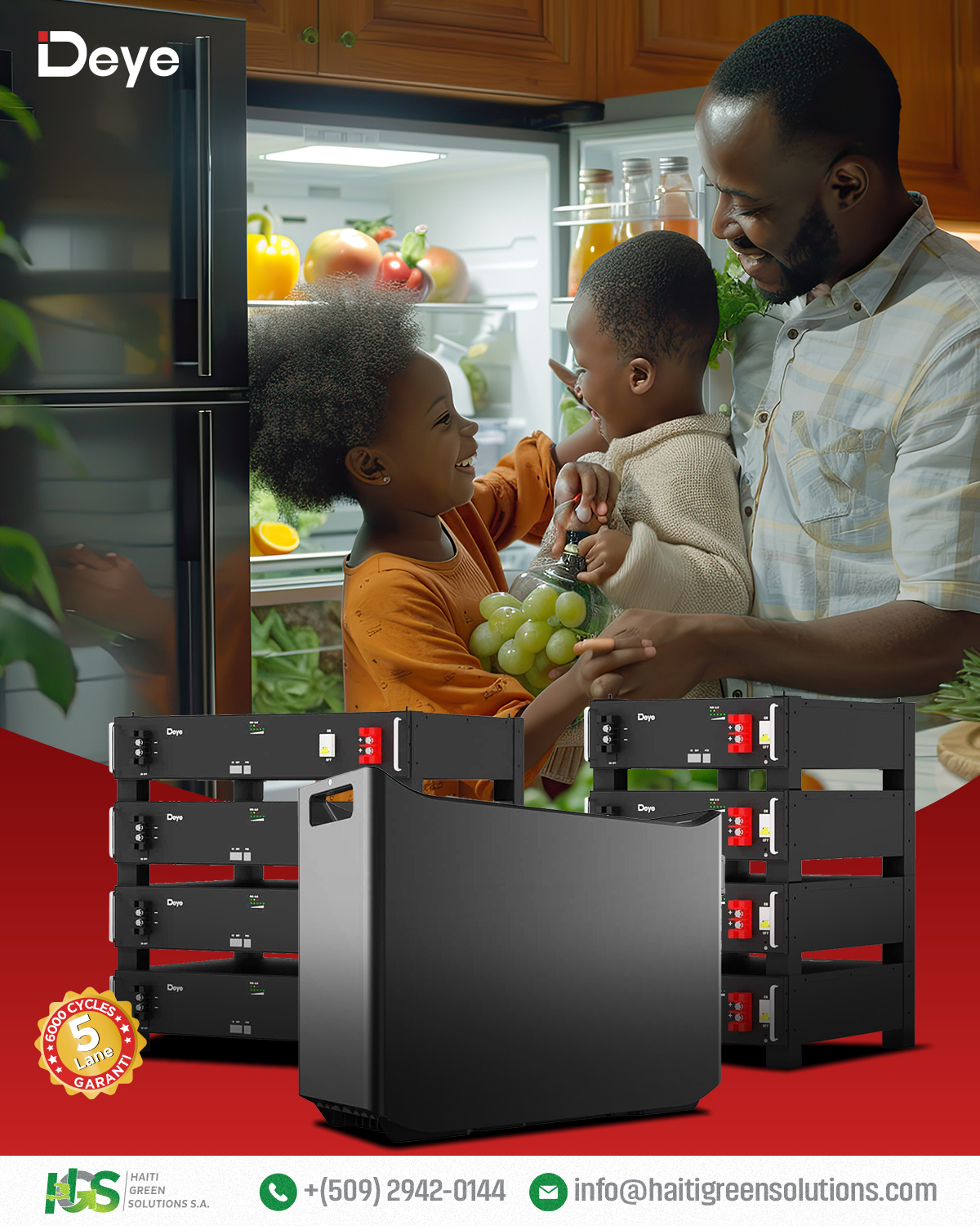 L'énergie qui ne va jamais lâcher la famille 🔋💪 avec 5 ans de garantie ✅
Et de l’autonomie fiable pour toute la maison ✅
#HGS #solarpower #haitigreensolutions
