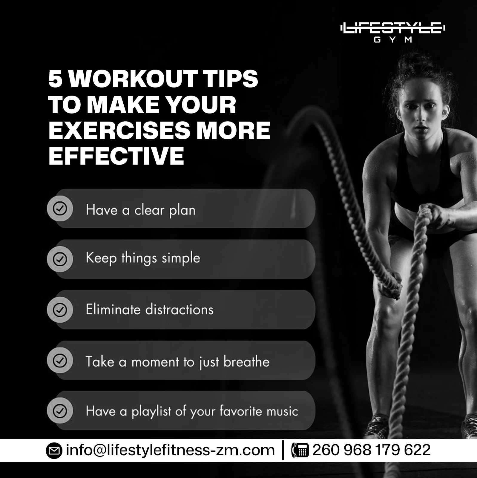 Consistency, focus, and the right mindset can take your workouts to the next level 💪🔥
From having a clear plan to staying motivated with your favorite playlist, small habits make a big difference in achieving your fitness goals.
Train smarter. Stay stronger. Keep pushing with Lifestyle Gym! 🏋️♀️
#LifestyleGymZM #WorkoutTips #FitnessGoals #GymMotivation #HealthyLifestyle #StayFocused #TrainHard #FitnessJourney #WorkoutMotivation #GymLife