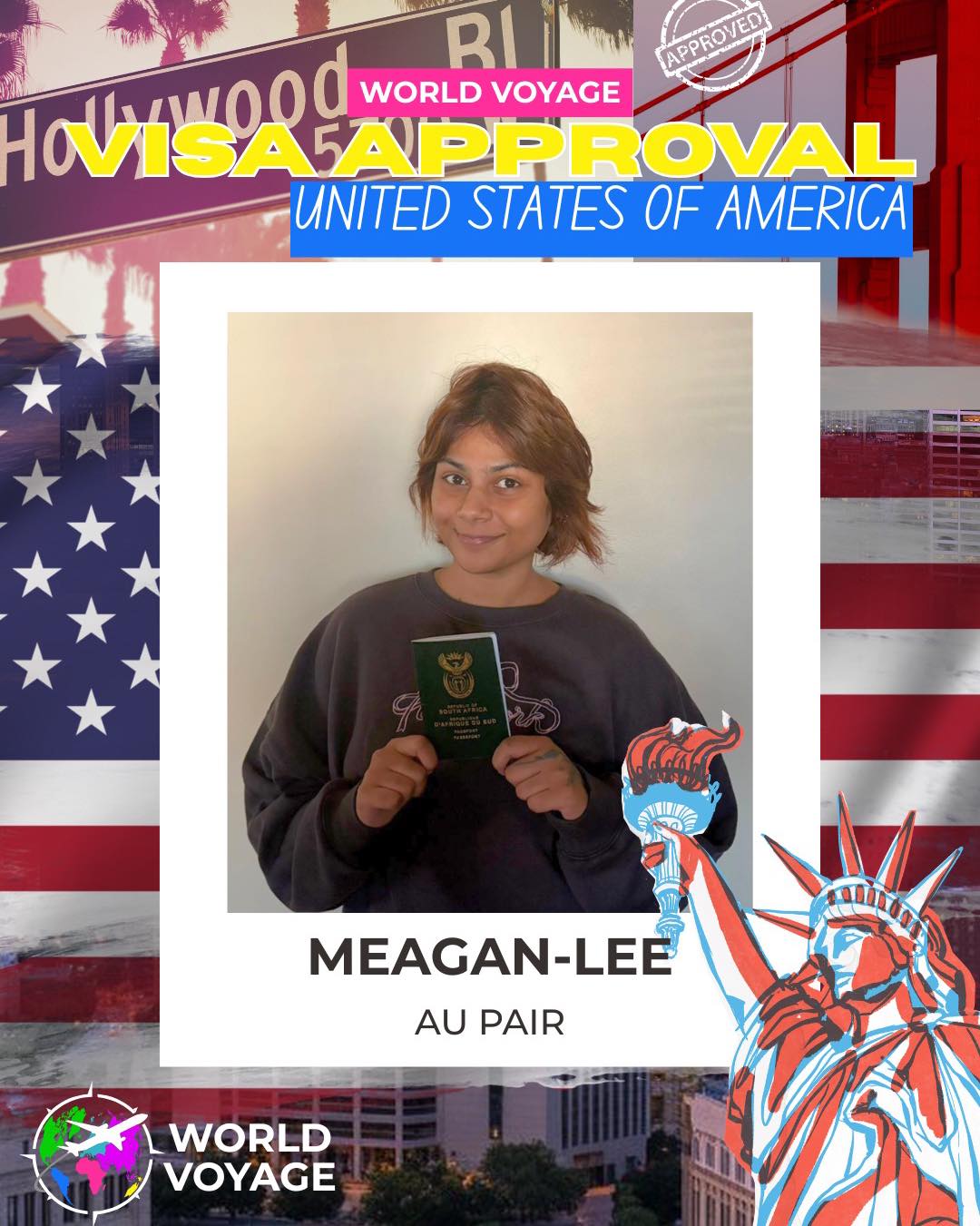 Big dreams, packed bags, and a visa APPROVED 🇺🇸✨
Congratulations to Meagan-Lee on receiving her American visa!
Your adventure is officially beginning and we cannot wait to see all the amazing memories, growth, and experiences waiting for you in the USA 🇺🇸🌎💙
#WorldVoyage #AuPairUSA #VisaApproved #AuPairLife #TravelTheWorld #CulturalExchange #USAAdventure