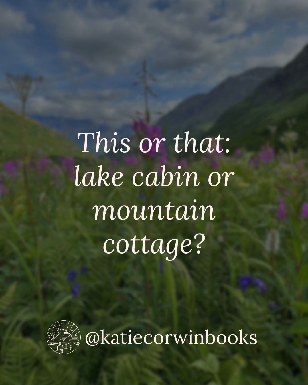 Reader question for summer dreaming 🌲
Would your perfect reading weekend be tucked beside a quiet lake or hidden in a mountain cottage?
Bonus points if there is coffee and a slow-burn romance.
#KatieCorwinBooks #readerlife #cleanromance #bookish #summerreads